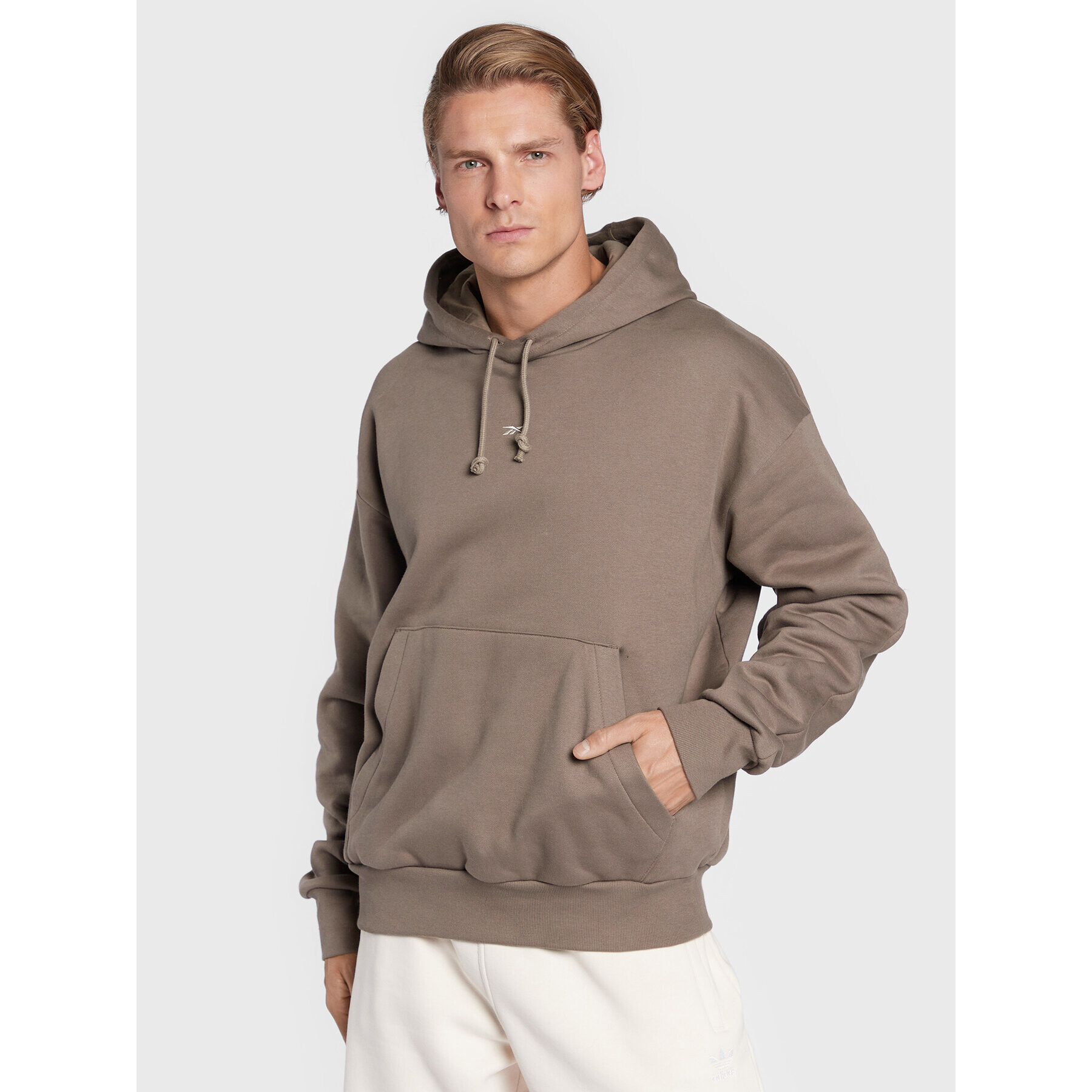 Reebok Bluză Wardrobe Essentials HM3121 Gri Loose Fit - Pled.ro