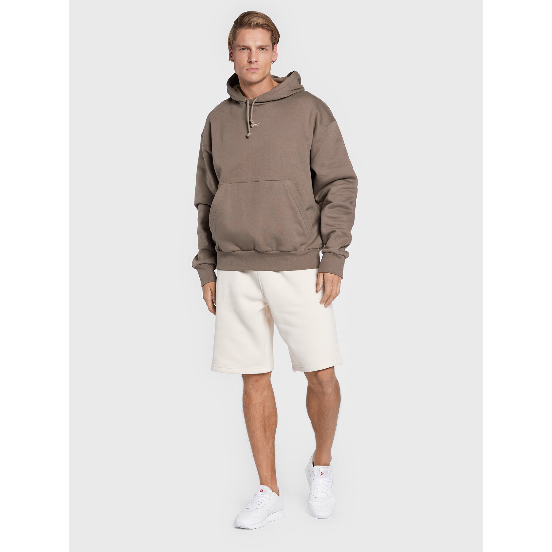 Reebok Bluză Wardrobe Essentials HM3121 Gri Loose Fit - Pled.ro