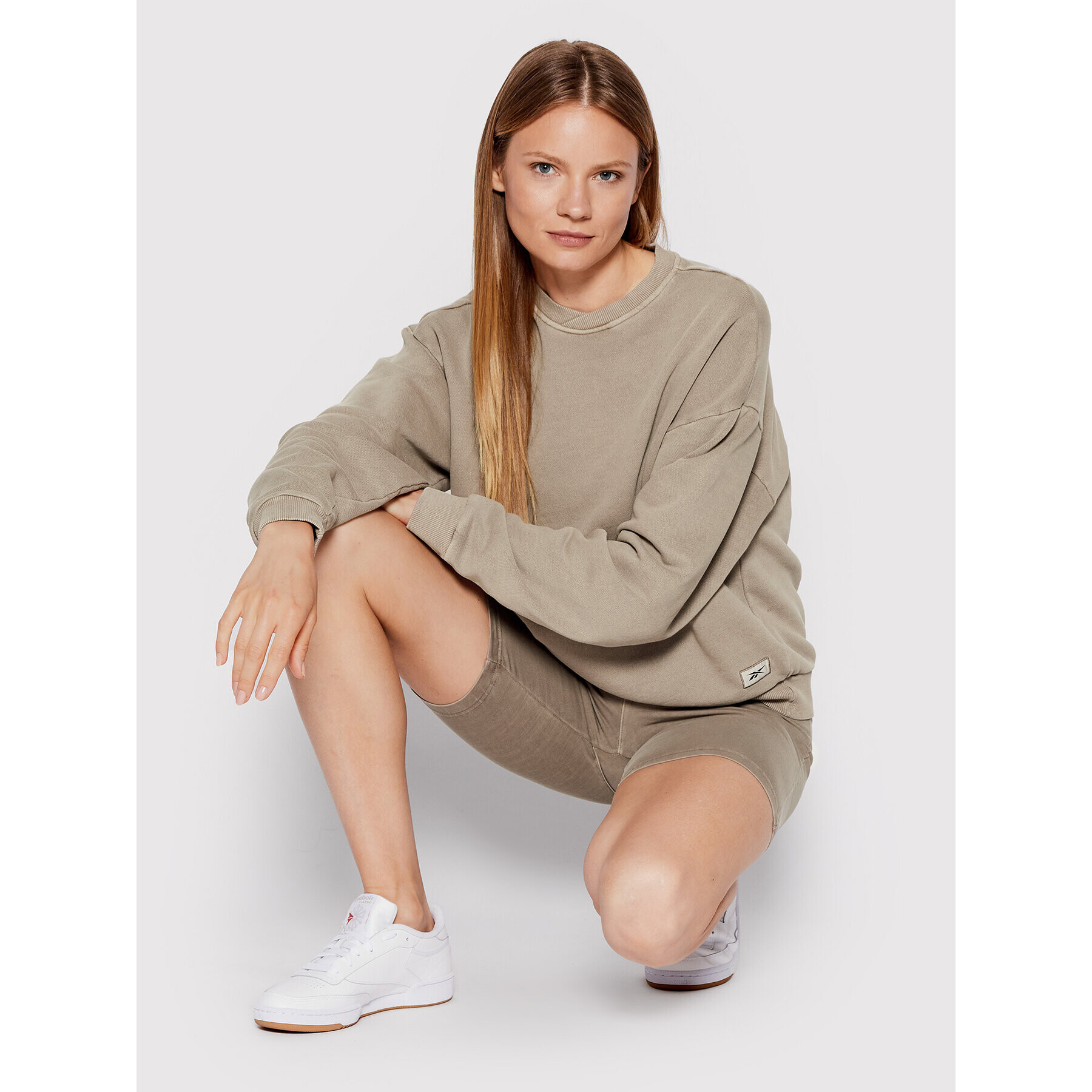 Reebok Bluză Classics Natural Dye Bej Loose Fit - Pled.ro