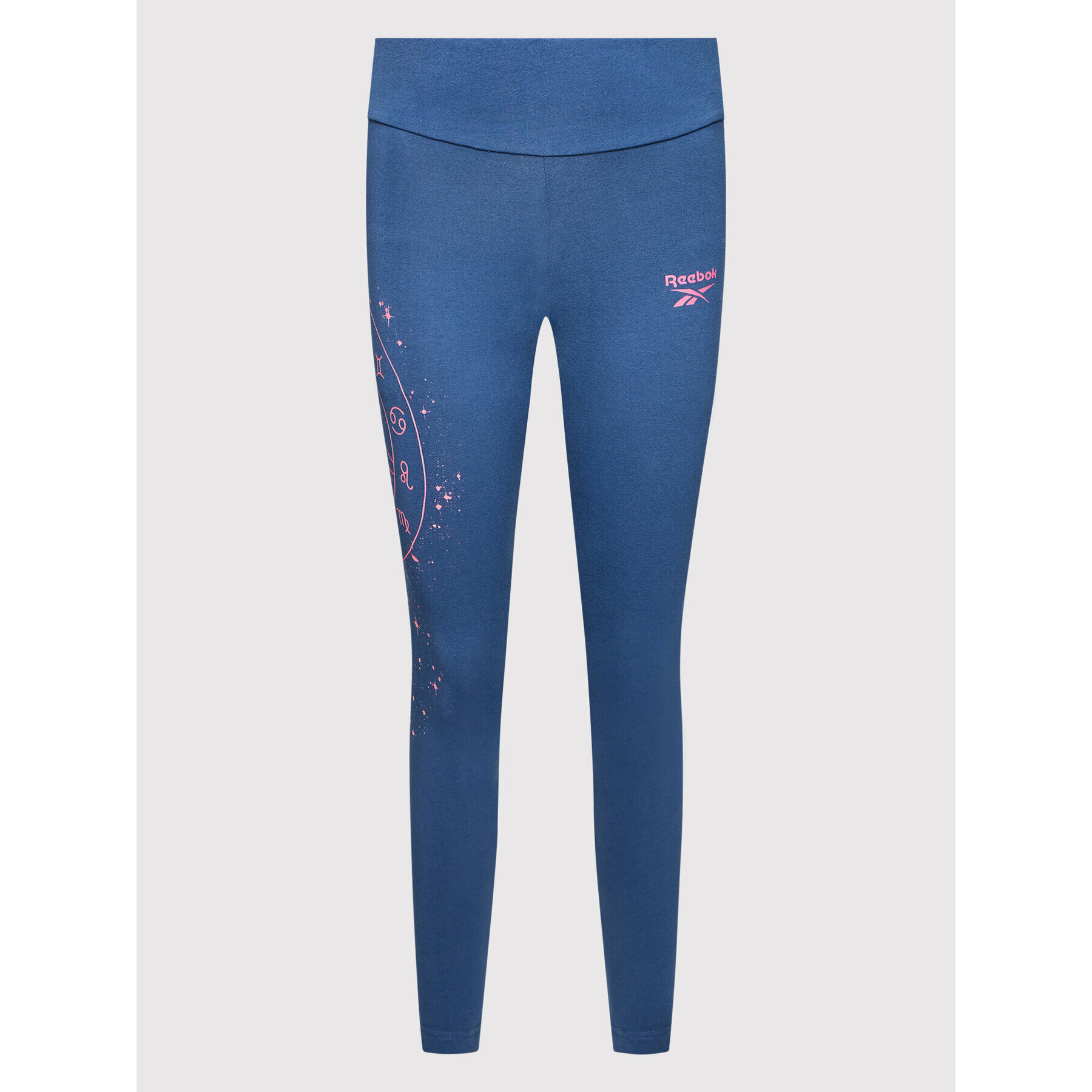 Reebok Colanți Supernatural Graphic HB8626 Albastru Slim Fit - Pled.ro