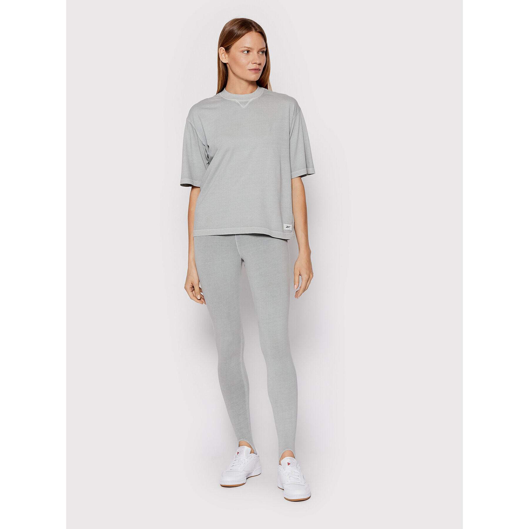 Reebok Colanți Natural Dye Stirrup HG1142 Gri Slim Fit - Pled.ro