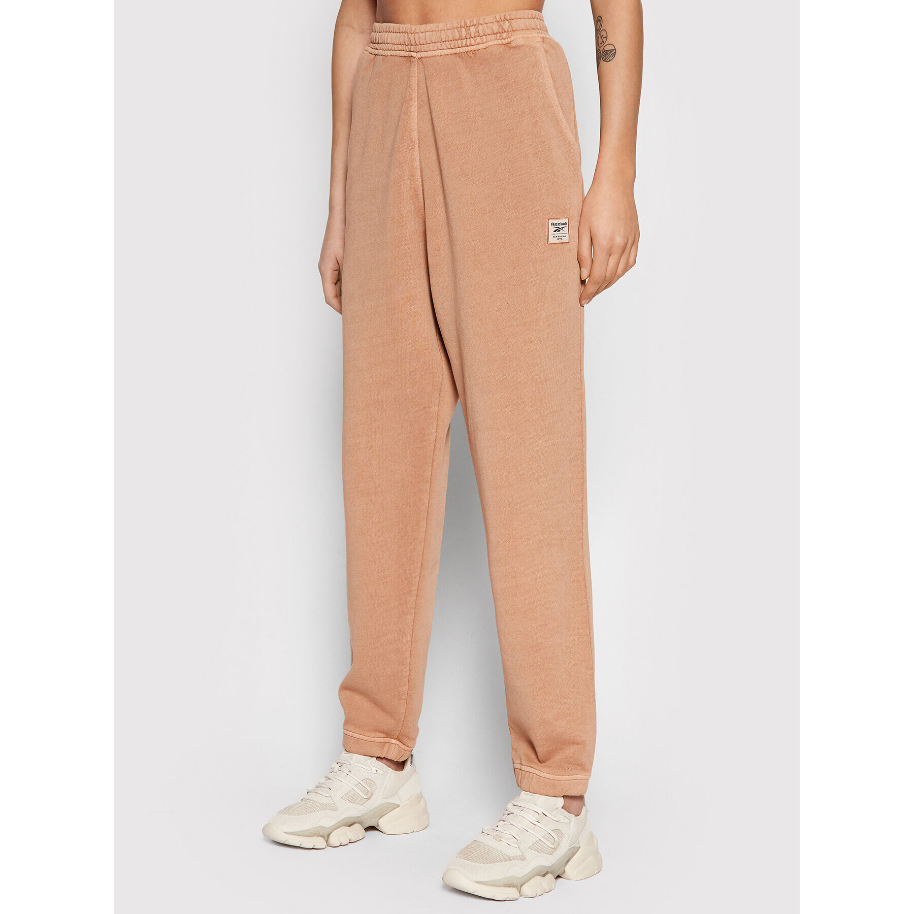 Reebok Pantaloni trening Natural Dye Small Logo French Terry H49296 Portocaliu Relaxed Fit - Pled.ro