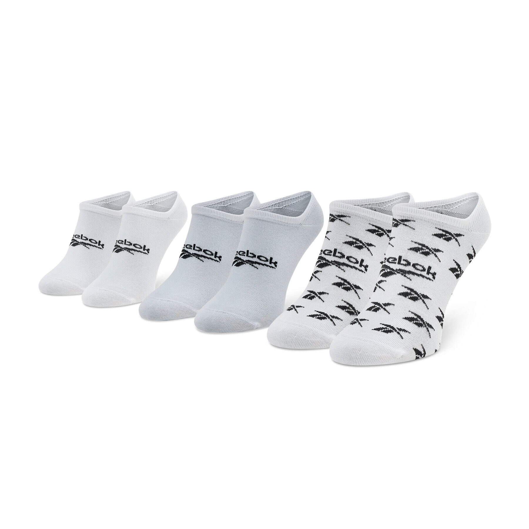 Reebok Set de 3 perechi de șosete joase unisex Cl Fo Invisible Sock 3P GG6678 Alb - Pled.ro