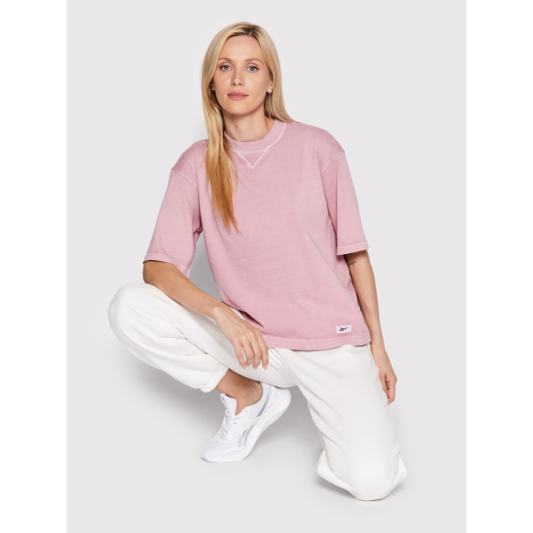 Reebok Tricou Boxy HK6950 Roz Relaxed Fit - Pled.ro