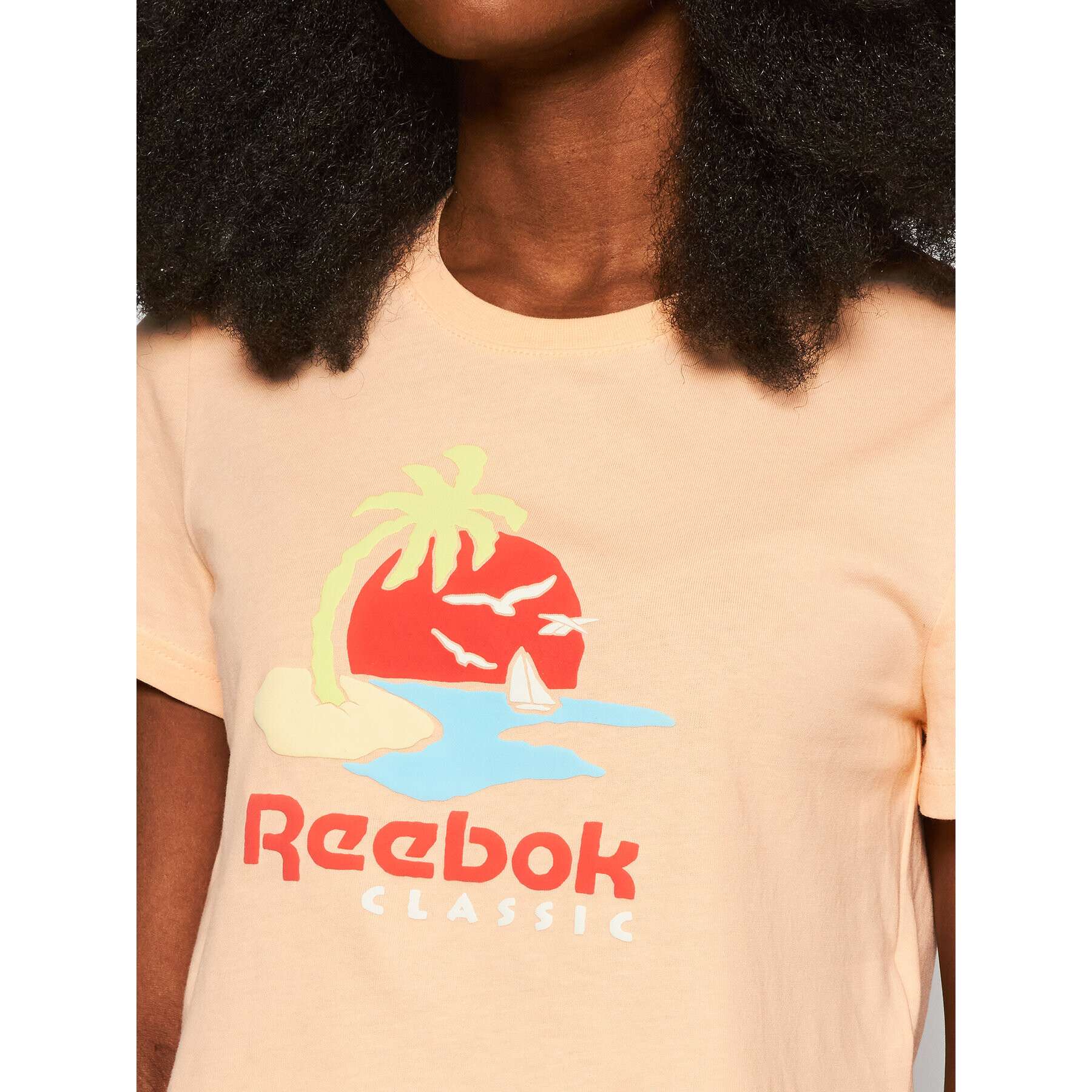 Reebok Tricou Cl Gr Sr Tee GJ4865 Portocaliu Regular Fit - Pled.ro