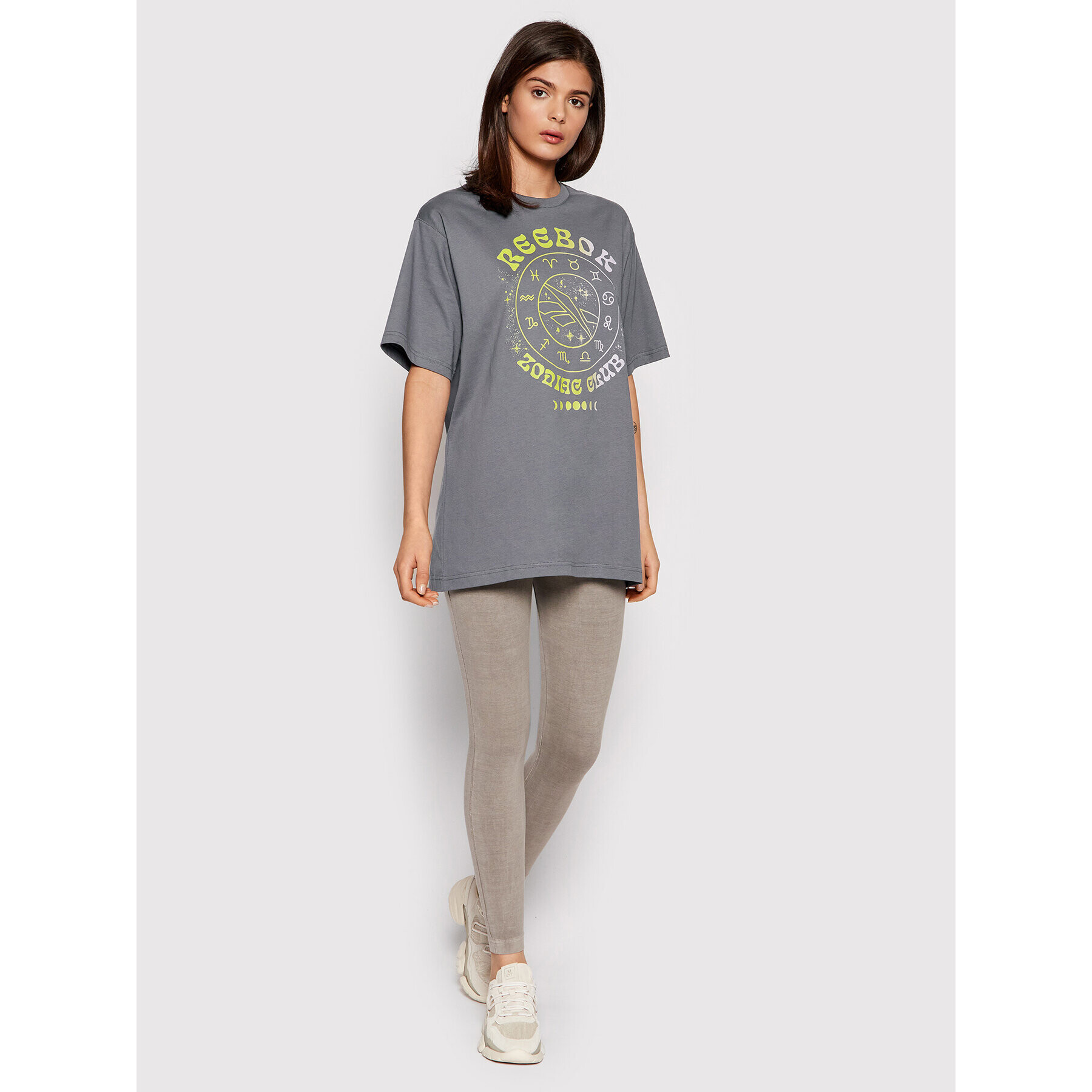 Reebok Classic Reebok Tricou Cropped Supernatural Graphic H49245 Gri Oversize - Pled.ro