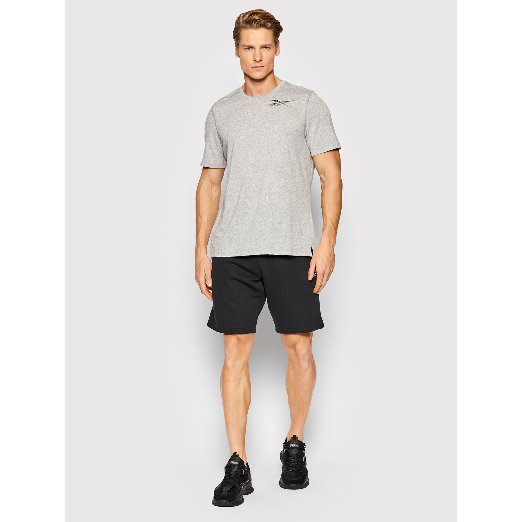 Reebok Tricou H46604 Gri Regular Fit - Pled.ro