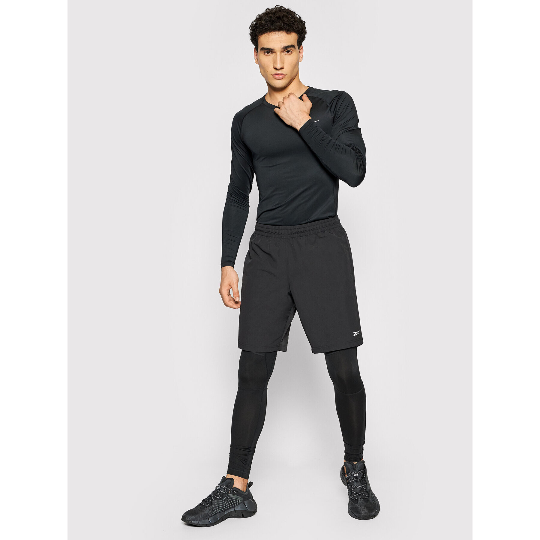 Reebok Colanți Workout Ready Compression FP9107 Negru Compression Fit - Pled.ro