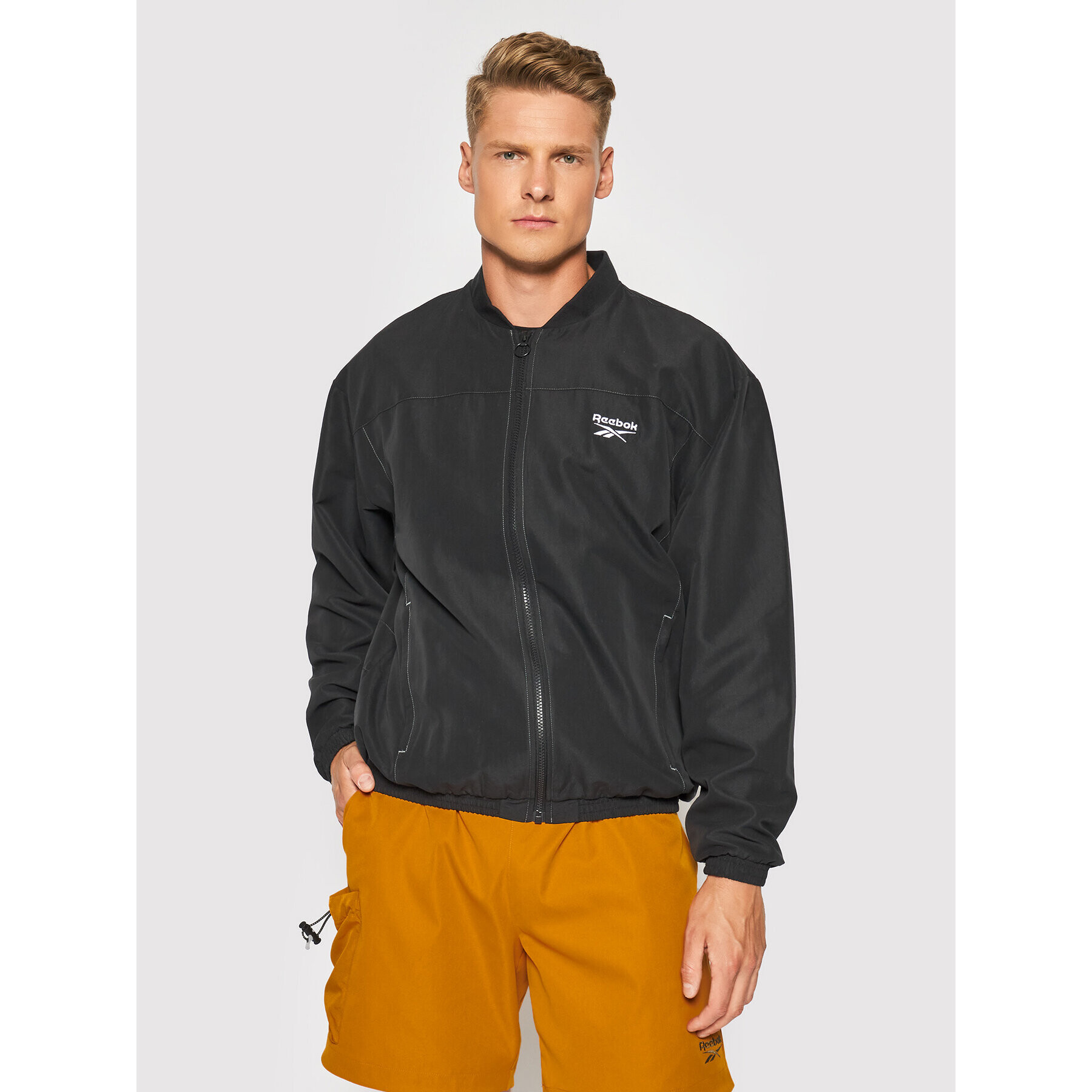 Reebok Classic Reebok Geacă bomber Classics Back Vector GV3487 Negru Relaxed Fit - Pled.ro