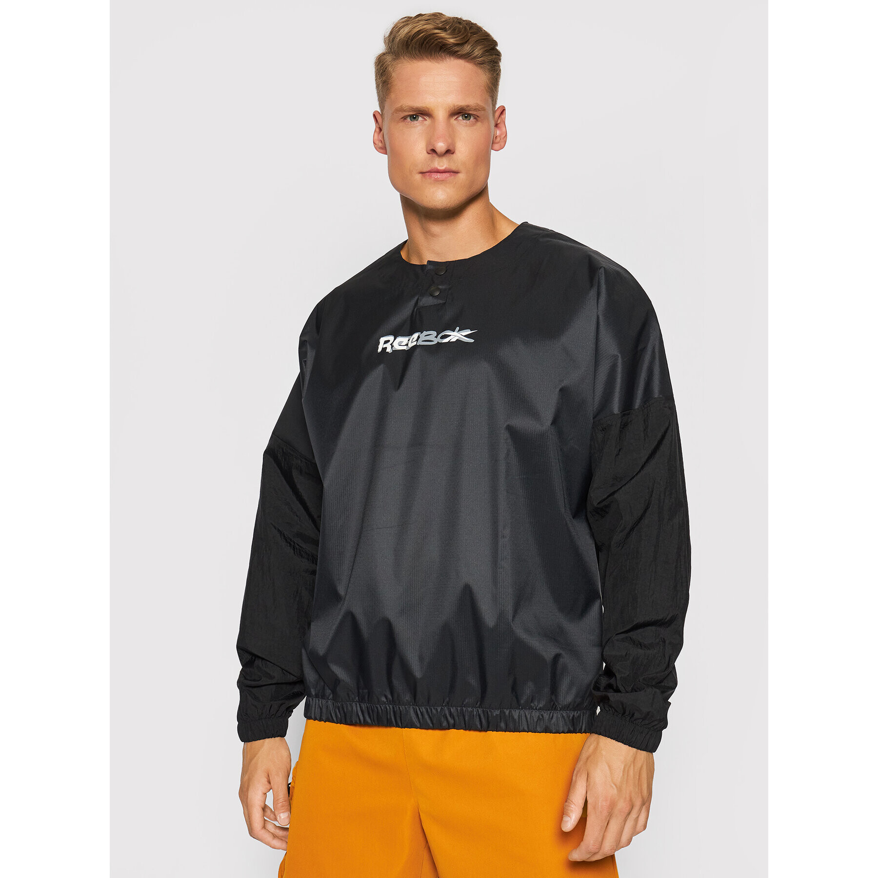 Reebok Geacă fără fermoar Myt Crew GT5788 Negru Regular Fit - Pled.ro