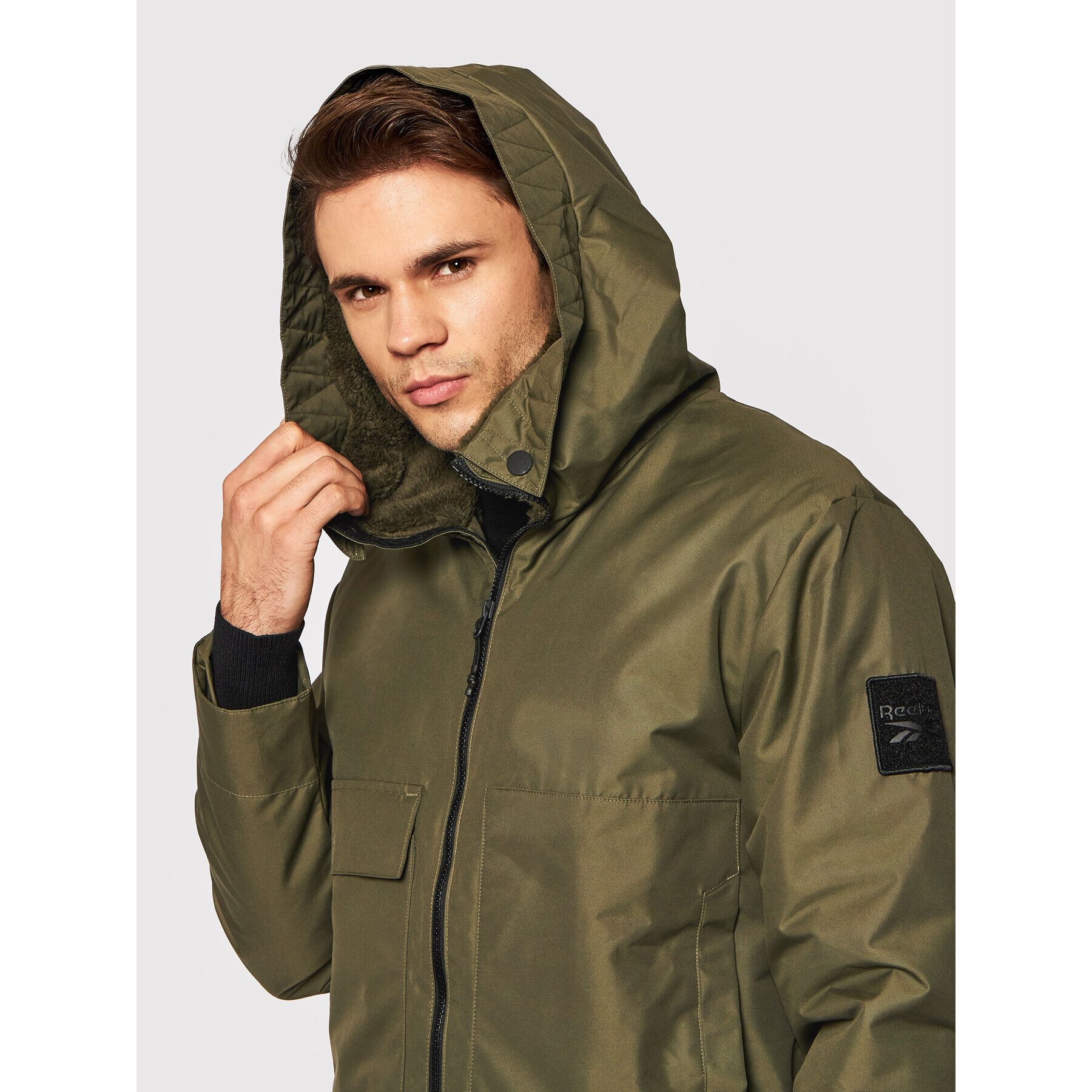 Reebok Hanorac Outerwear Urban GU5776 Verde Loose Fit - Pled.ro