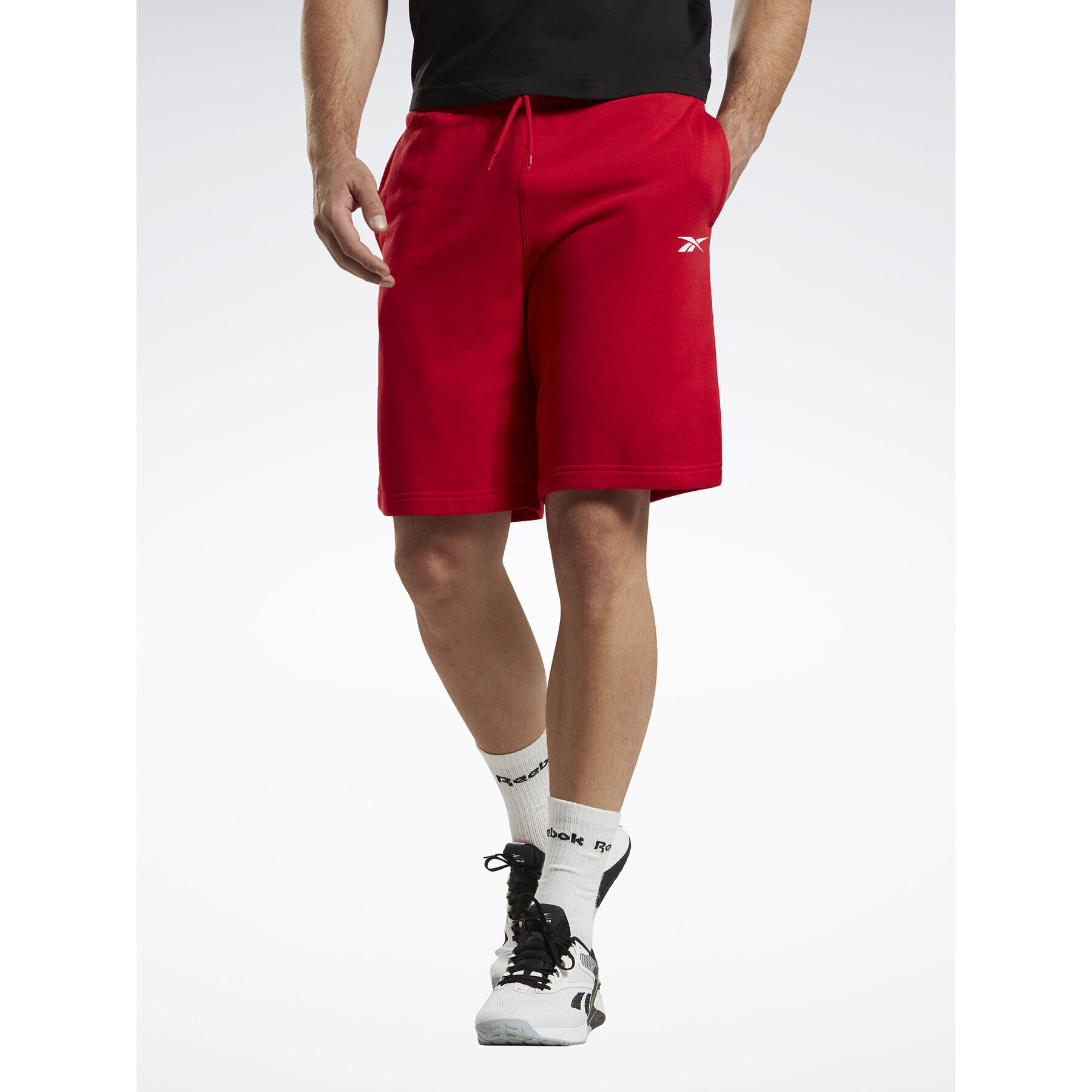 Reebok Pantaloni scurți sport Identity French Terry Shorts IL4042 Roșu Regular Fit - Pled.ro