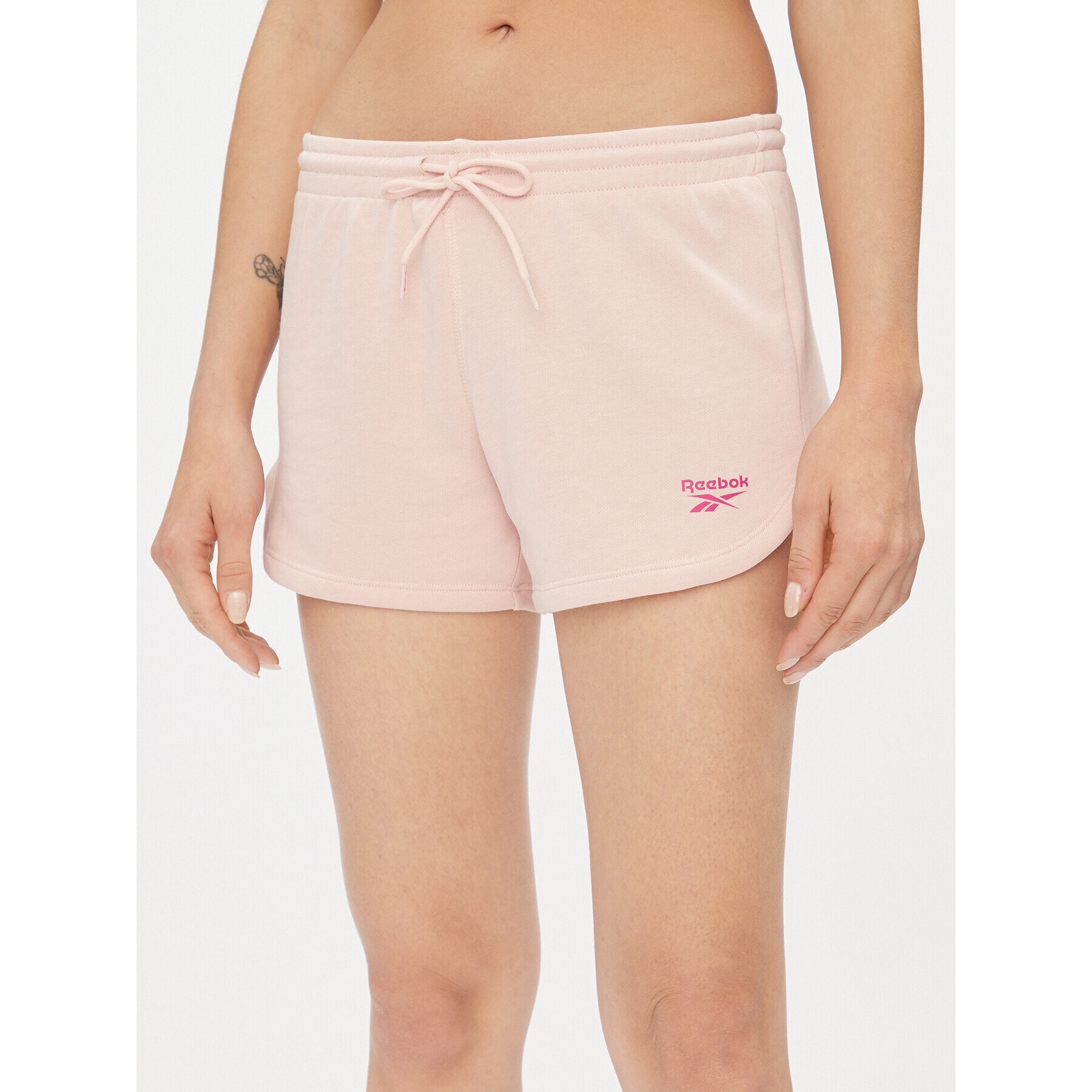 Reebok Pantaloni scurți sport Identity French Terry Shorts IM4152 Roz Slim Fit - Pled.ro