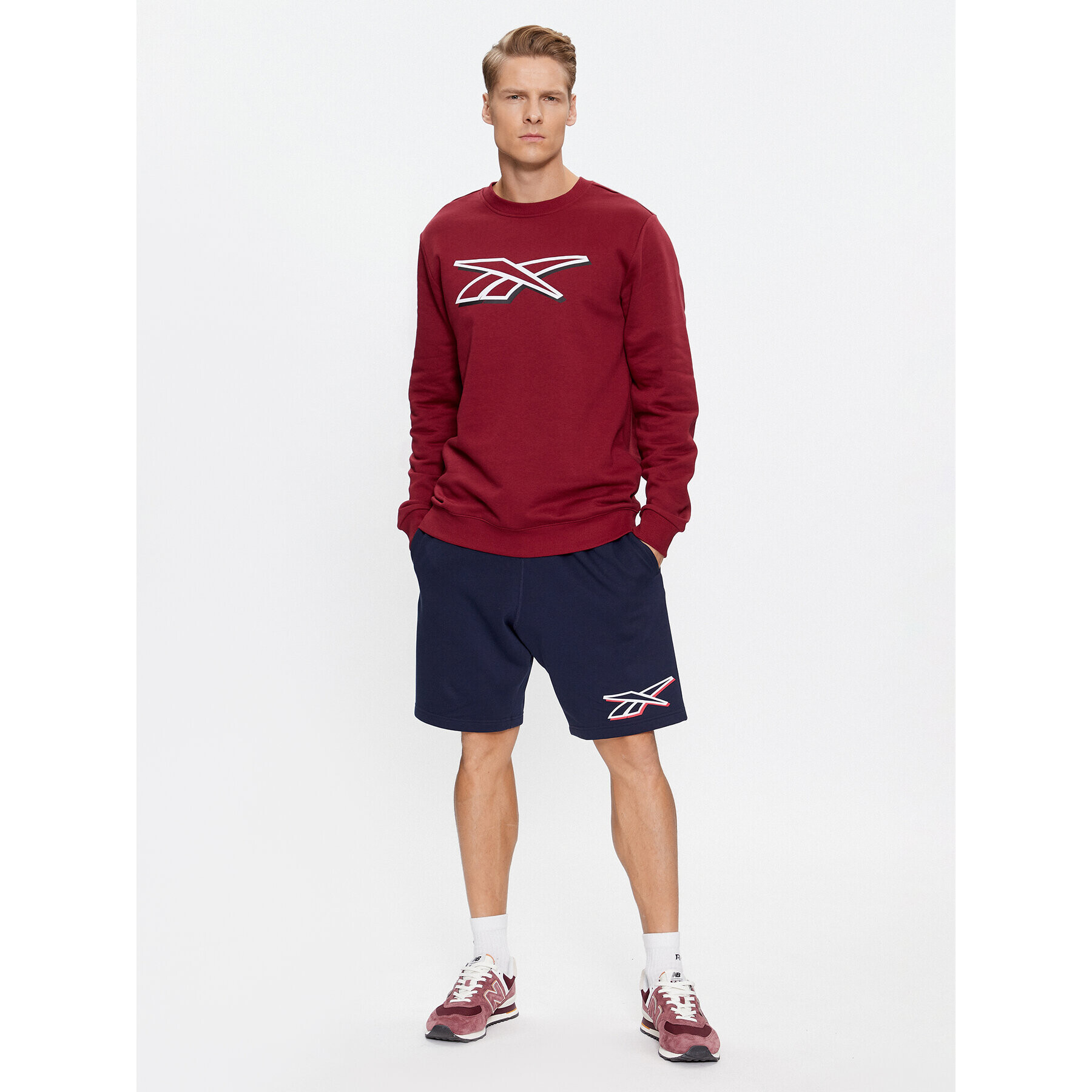 Reebok Pantaloni scurți sport Identity IN1680 Bleumarin Regular Fit - Pled.ro