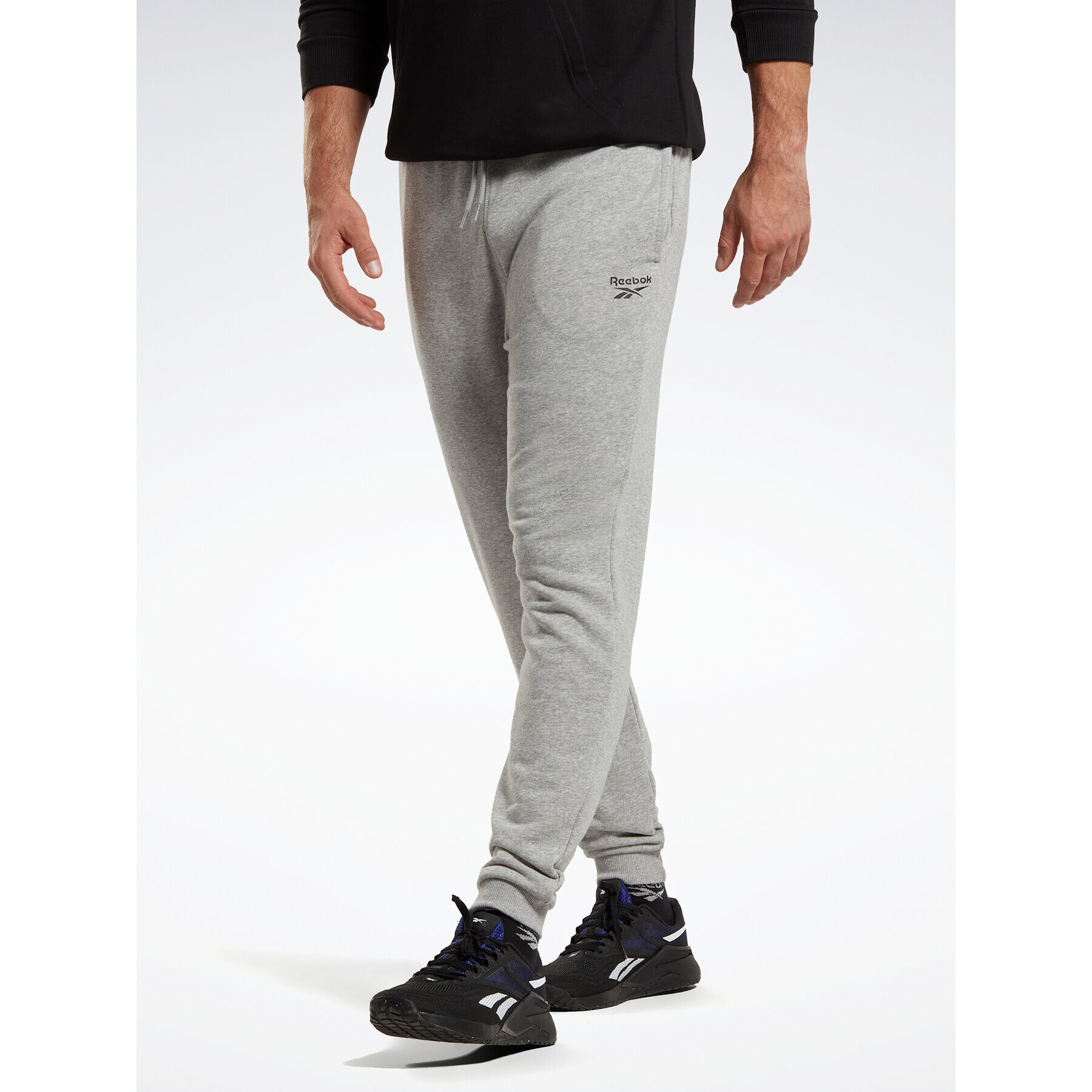 Reebok Pantaloni trening Identity French Terry Joggers HZ8785 Gri Regular Fit - Pled.ro