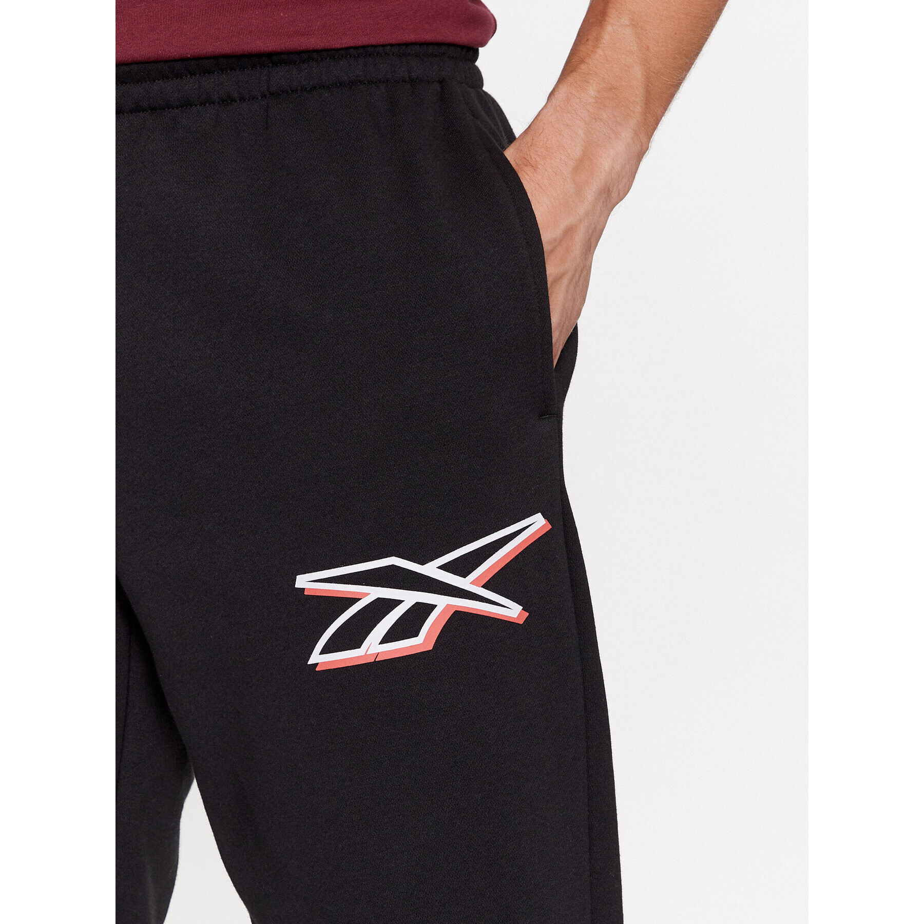 Reebok Pantaloni trening Identity IN1684 Negru Regular Fit - Pled.ro