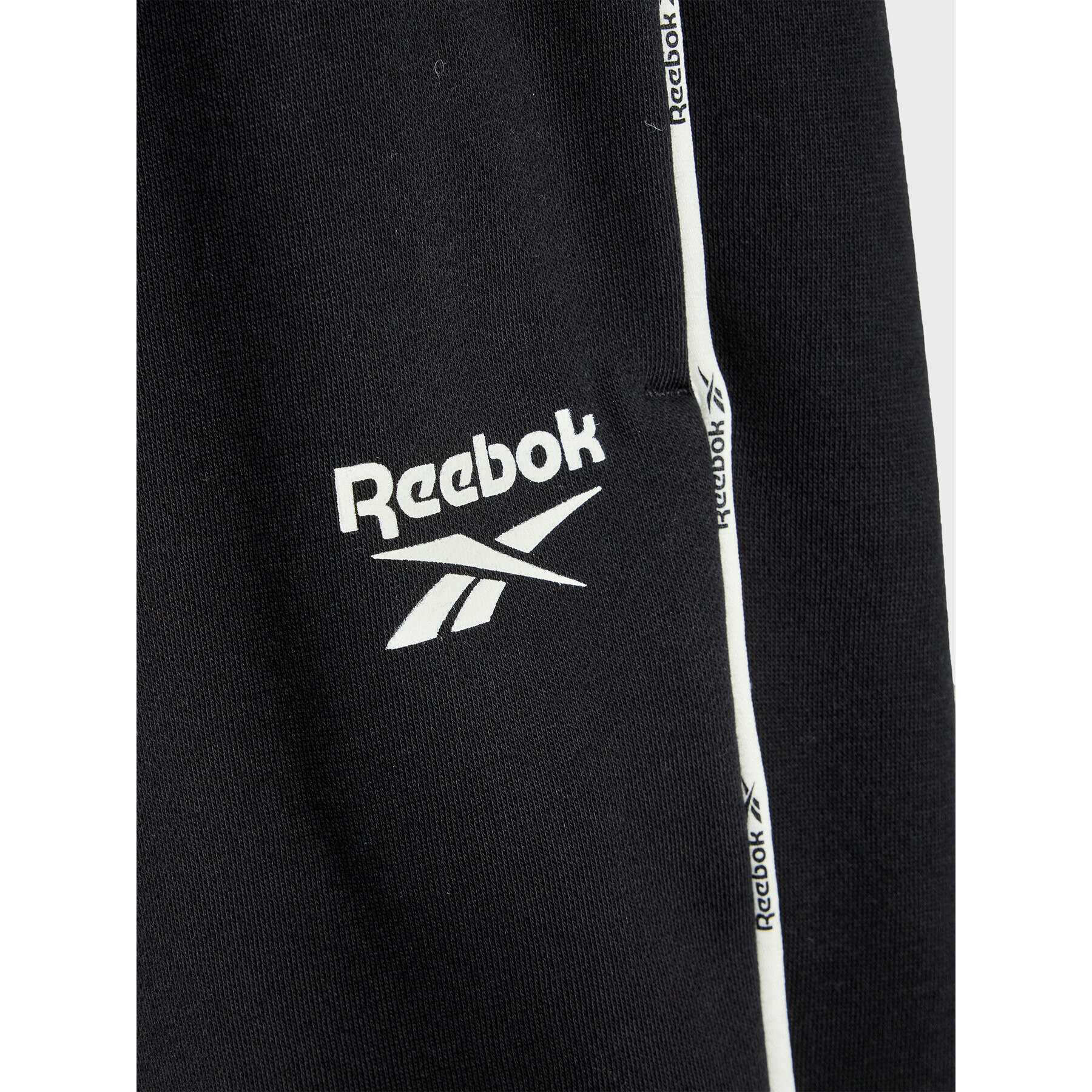 Reebok Pantaloni trening Piping Pack HN4366 Negru Regular Fit - Pled.ro