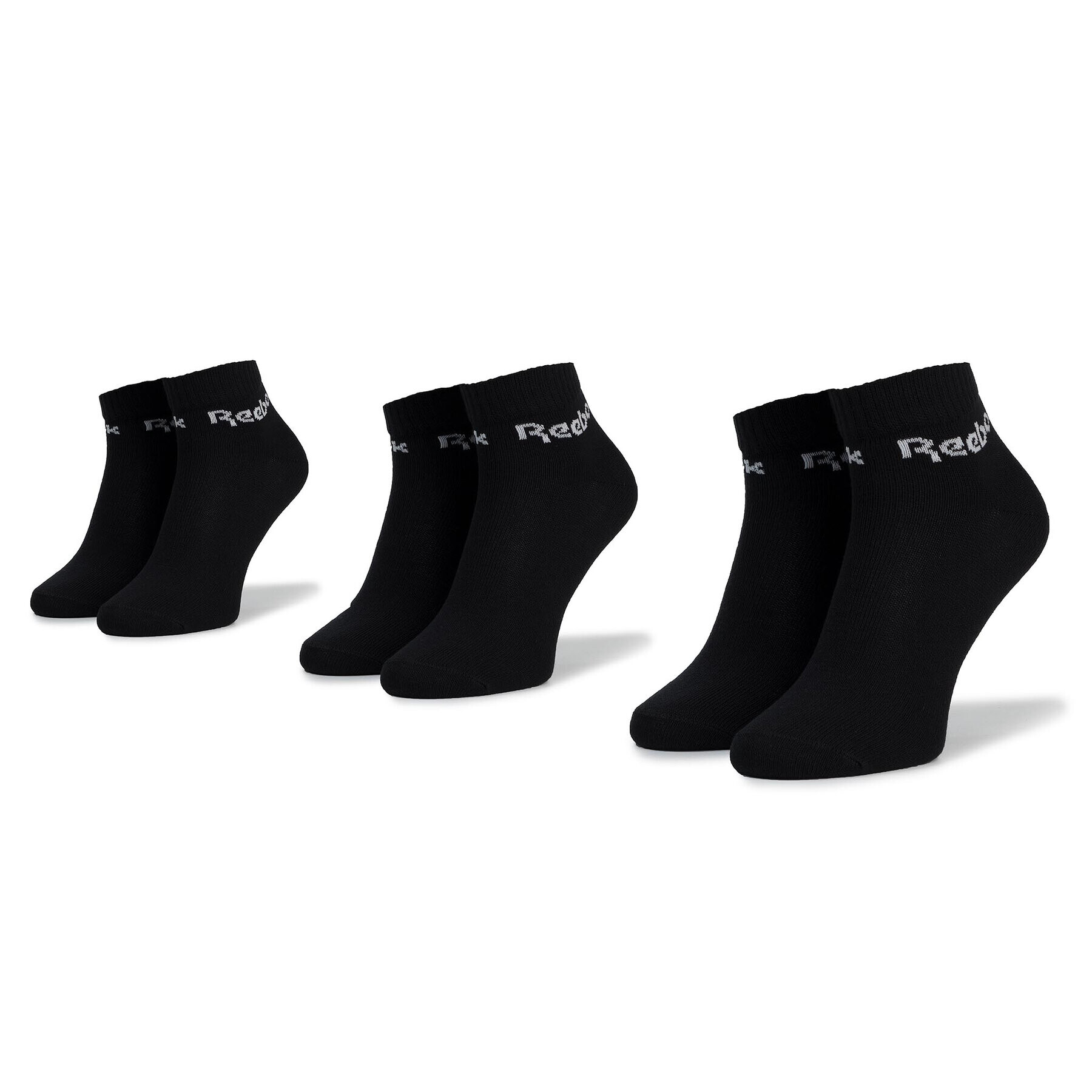 Reebok Set de 3 perechi de șosete joase unisex Act Core Ankle Sock 3p FL5226 Negru - Pled.ro