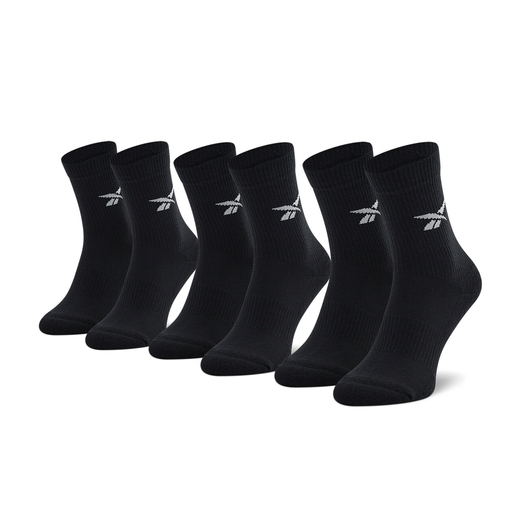 Reebok Set de 3 perechi de șosete medii unisex Cl Fo Crew Sock 3P HF5484 Negru - Pled.ro