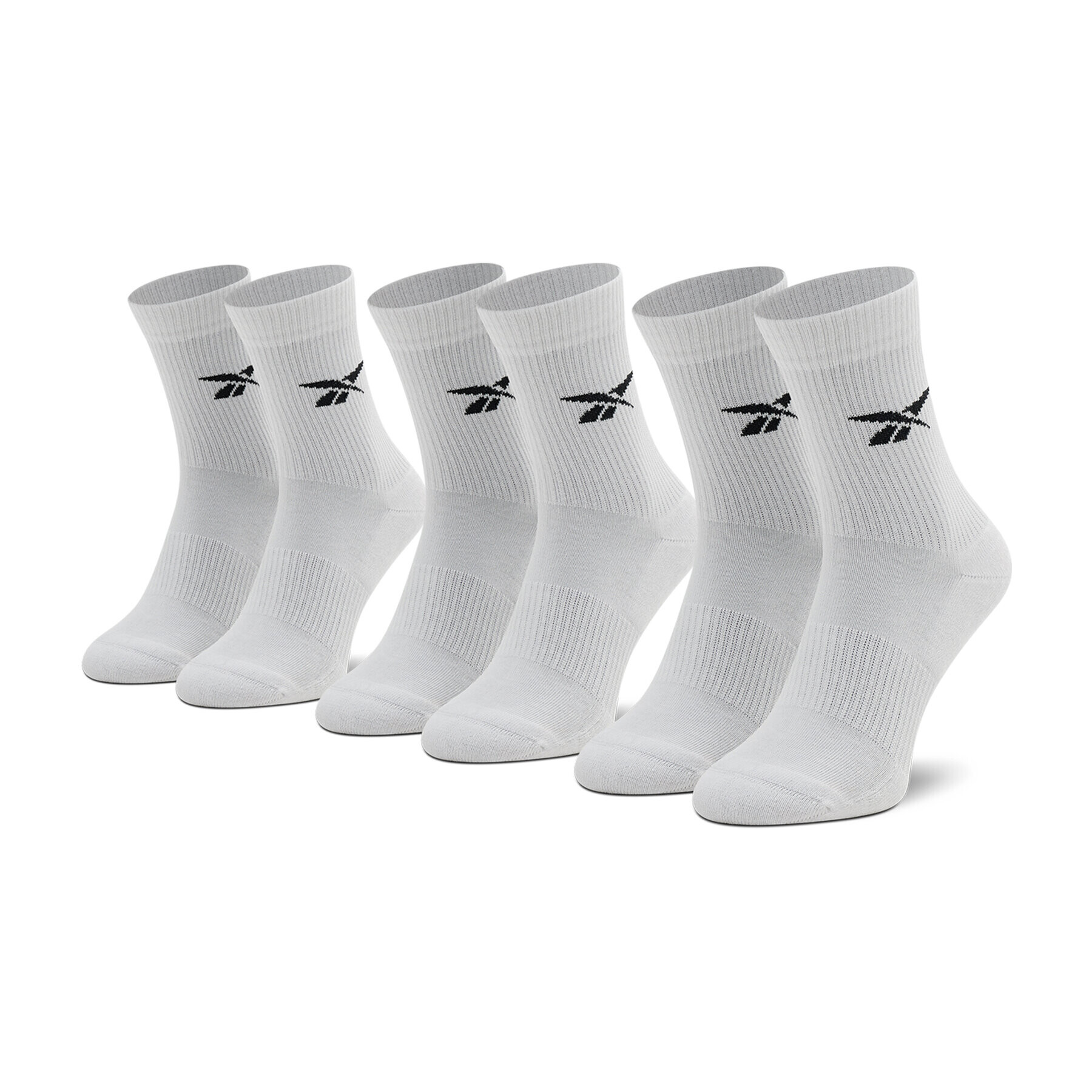 Reebok Set de 3 perechi de șosete medii unisex Cl Fo Crew Sock 3P HF5485 Alb - Pled.ro