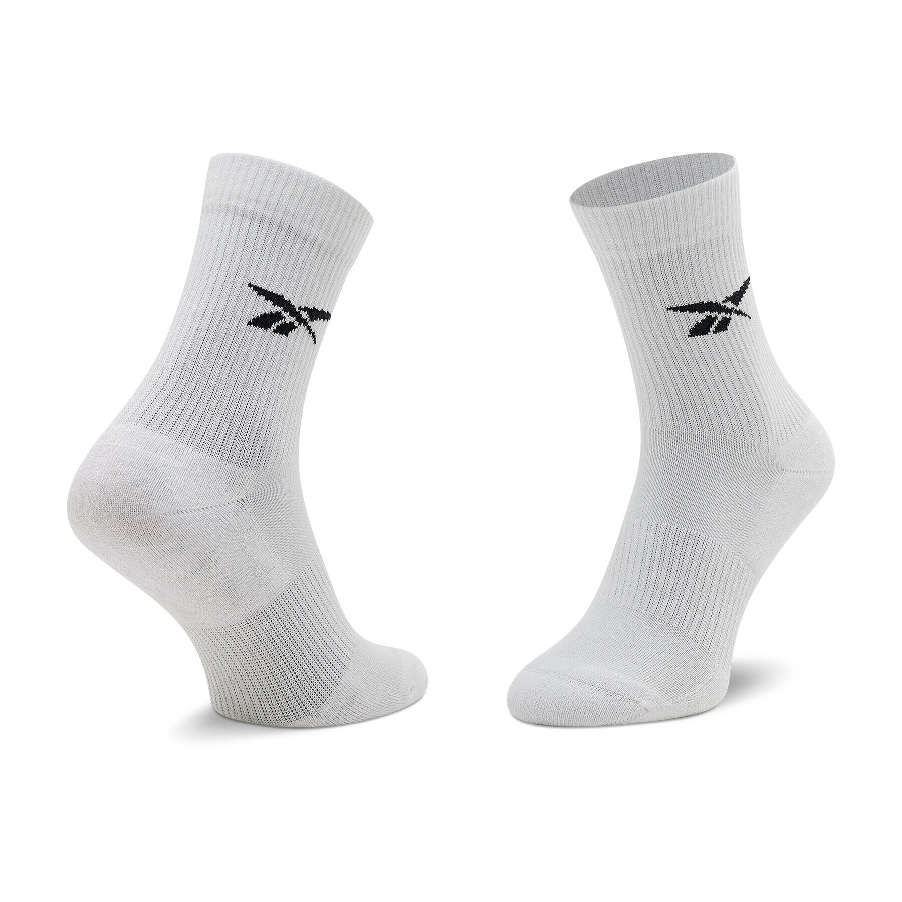 Reebok Set de 3 perechi de șosete medii unisex Cl Fo Crew Sock 3P HF5485 Alb - Pled.ro