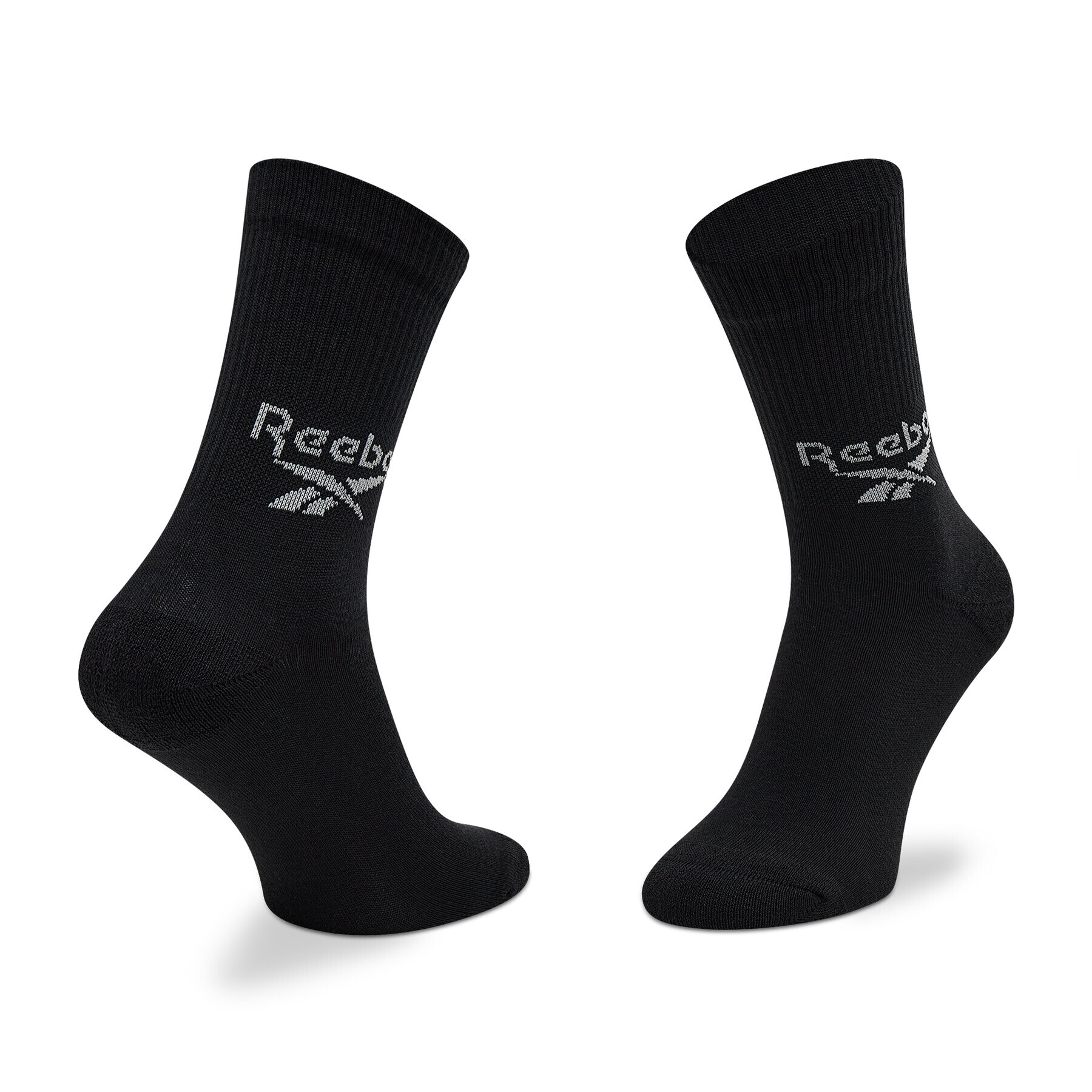 Reebok Set de 3 perechi de șosete medii unisex Classics Fold-Over GG6683 Negru - Pled.ro