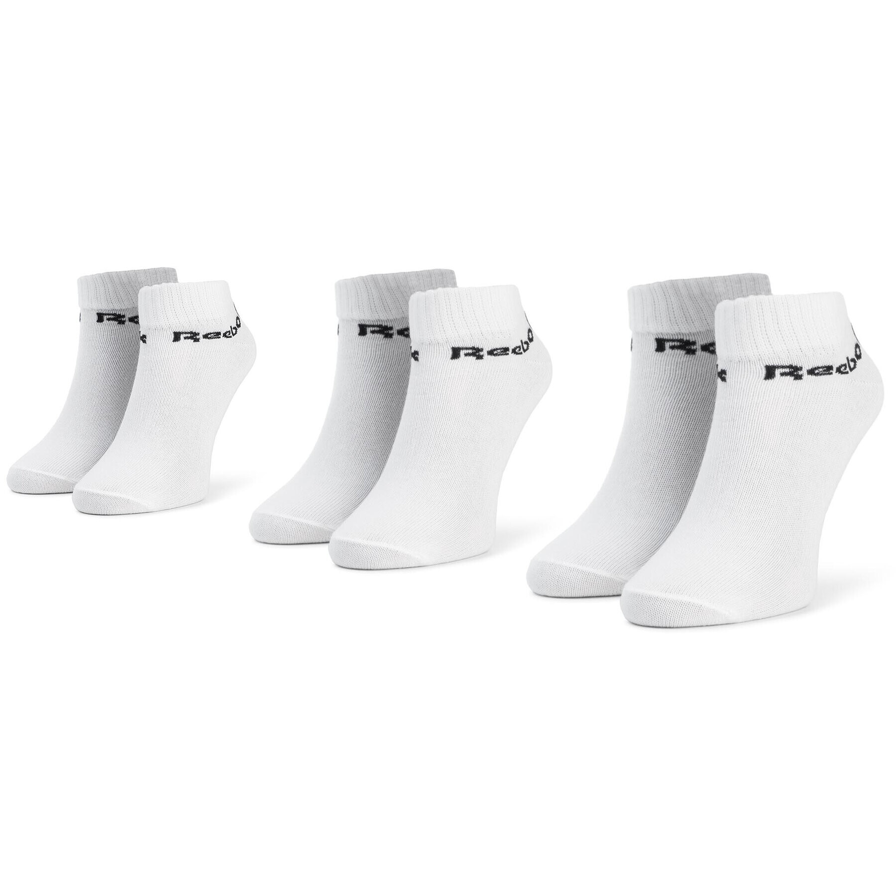 Reebok Set de 3 perechi de șosete joase unisex Act Core Ankle Sock 3p FL5227 Alb - Pled.ro