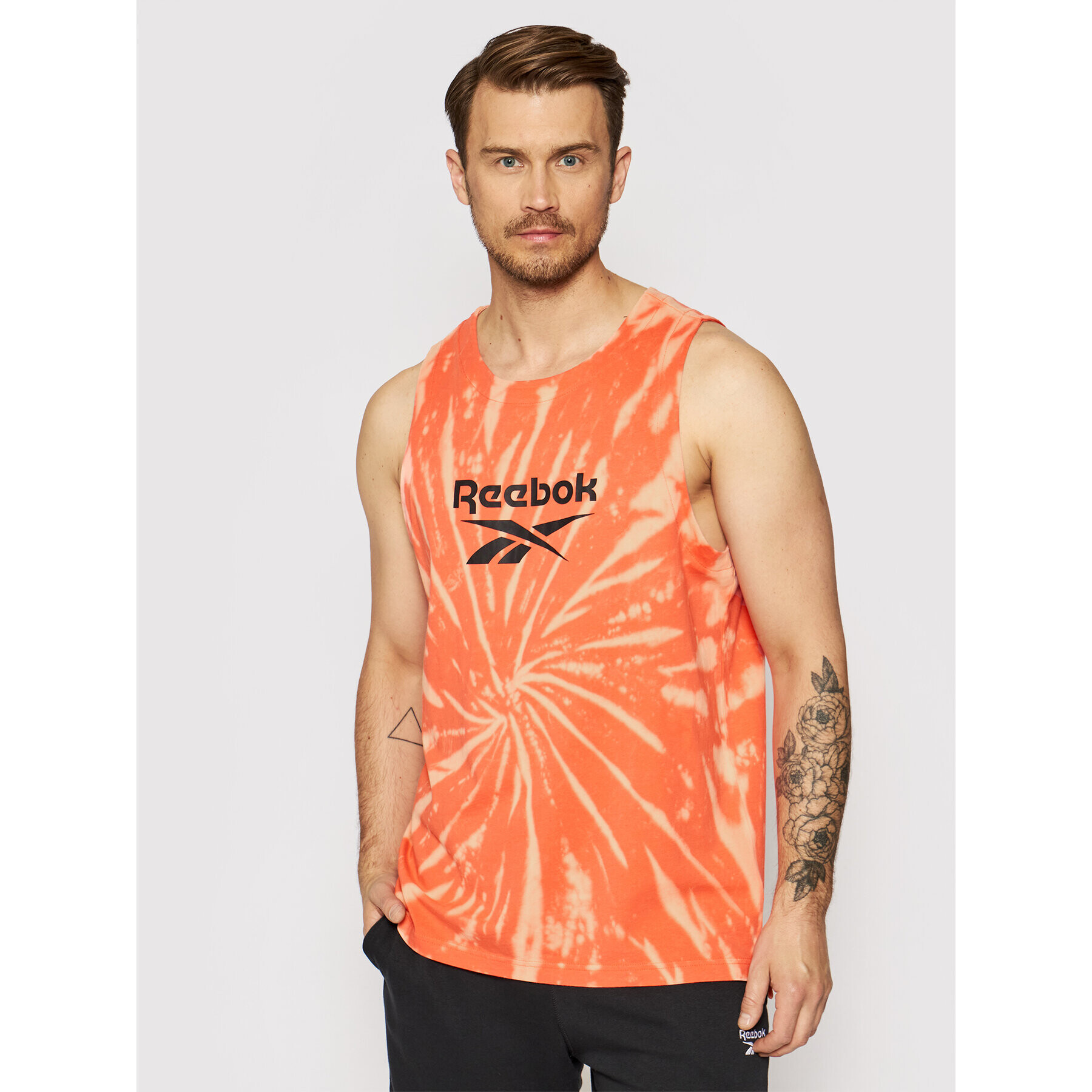 Reebok Tank top Classics Tie-Dye GJ5863 Portocaliu Loose Fit - Pled.ro