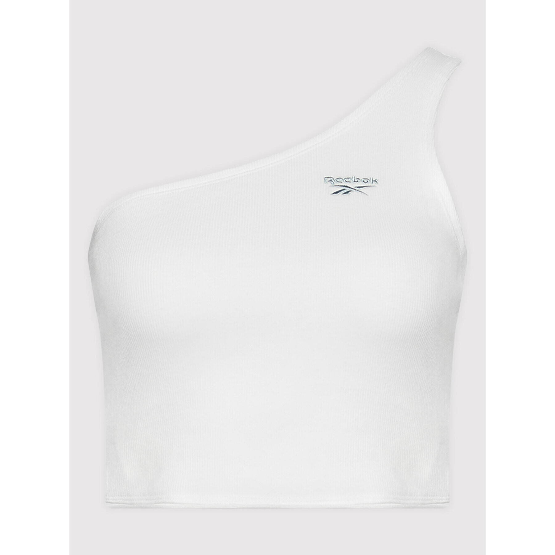 Reebok Top Rib One-Shoulder H58682 Alb Fitted Fit - Pled.ro