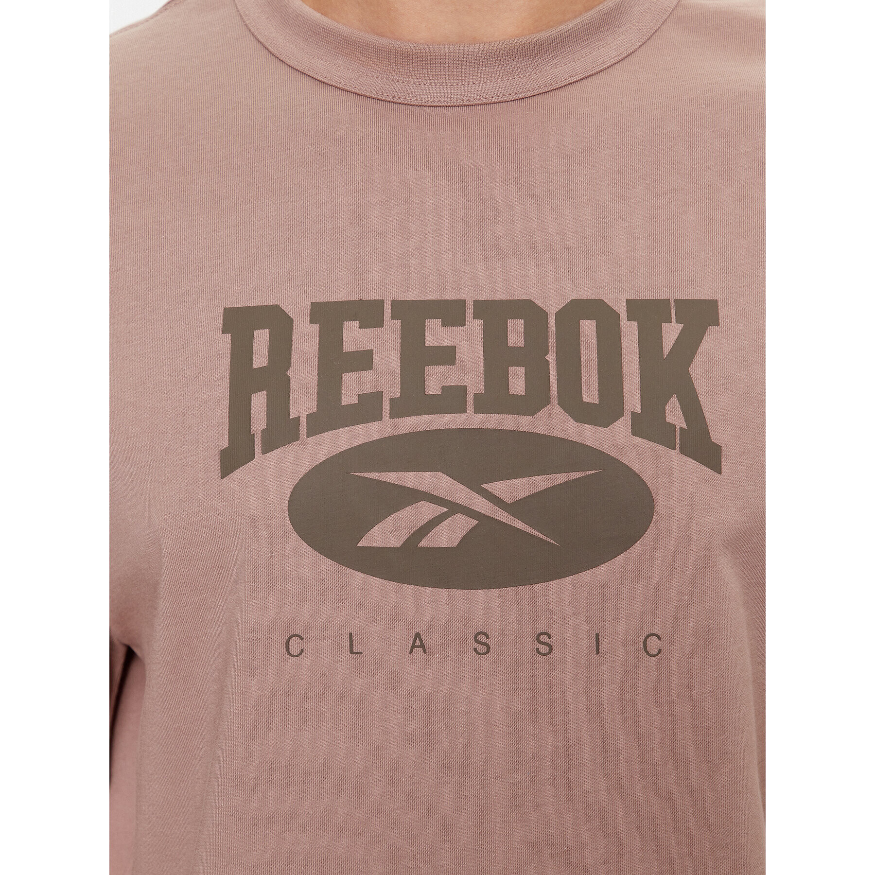 Reebok Tricou Archive Essentials IL8792 Bej Regular Fit - Pled.ro