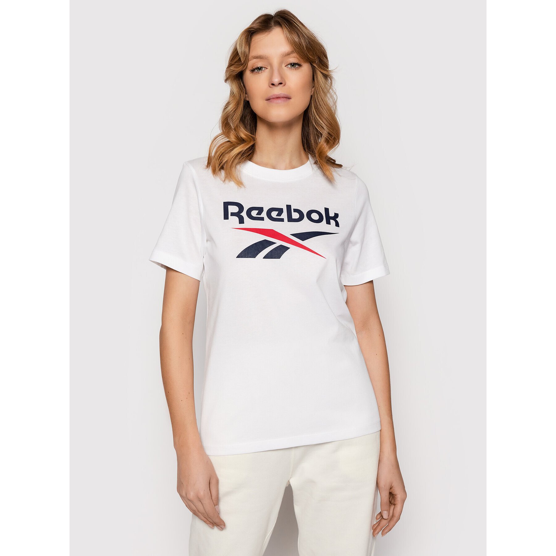 Reebok Tricou HG5254 Alb Regular Fit - Pled.ro