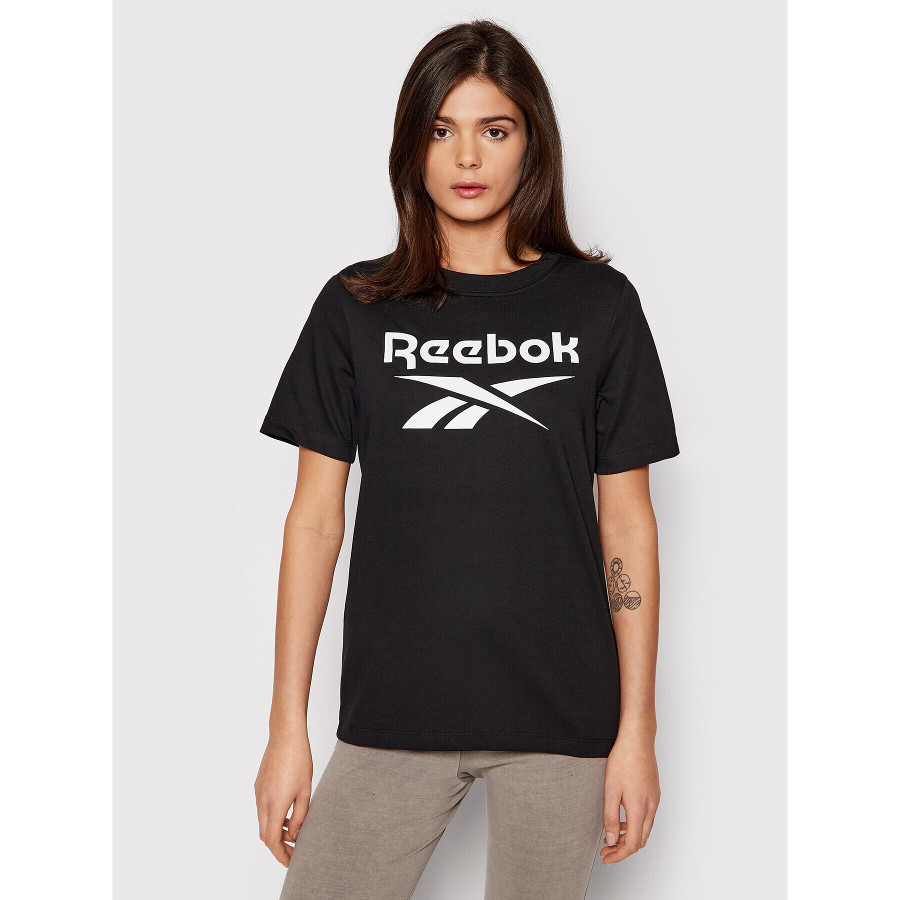 Reebok Tricou Identity HB2271 Negru Relaxed Fit - Pled.ro