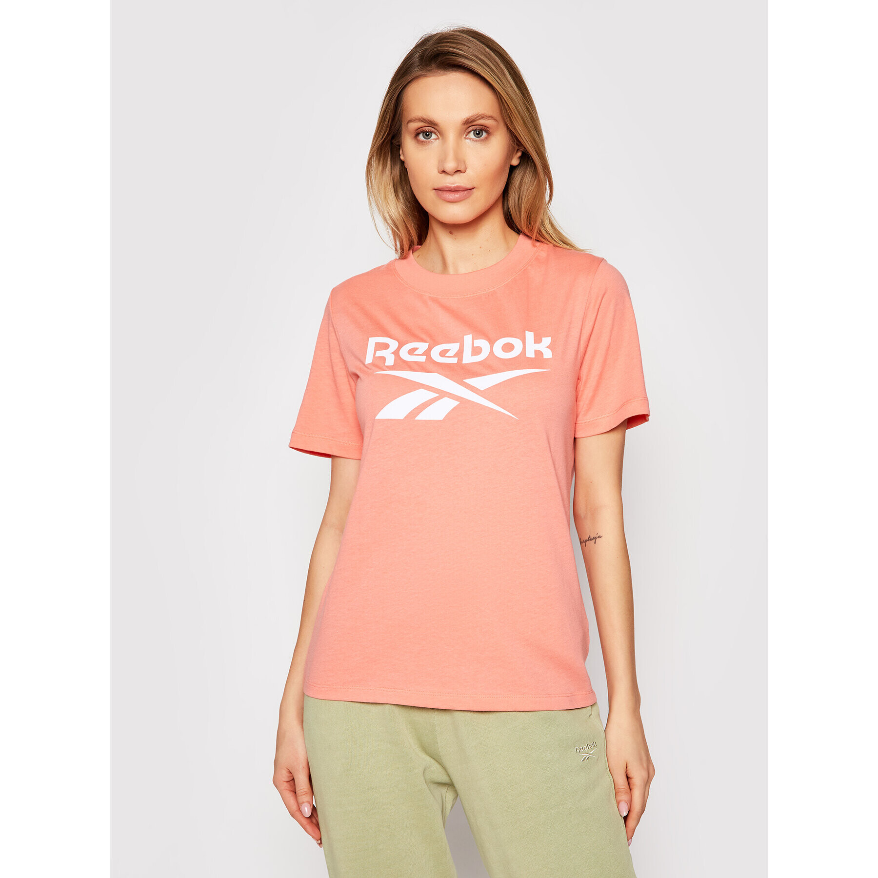 Reebok Tricou Identity Logo GI6708 Portocaliu Regular Fit - Pled.ro