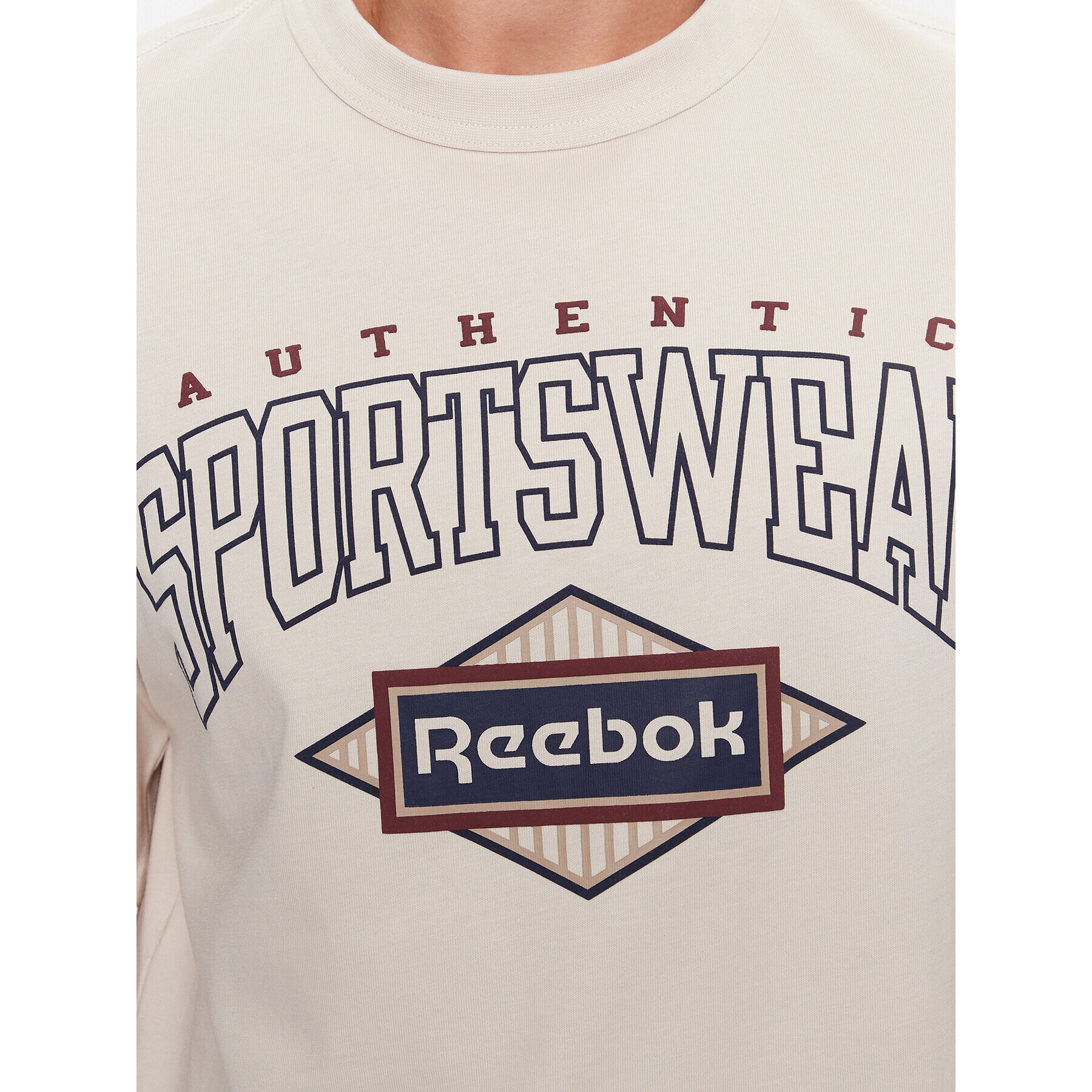 Reebok Tricou Sporting Goods IM1507 Bej Regular Fit - Pled.ro