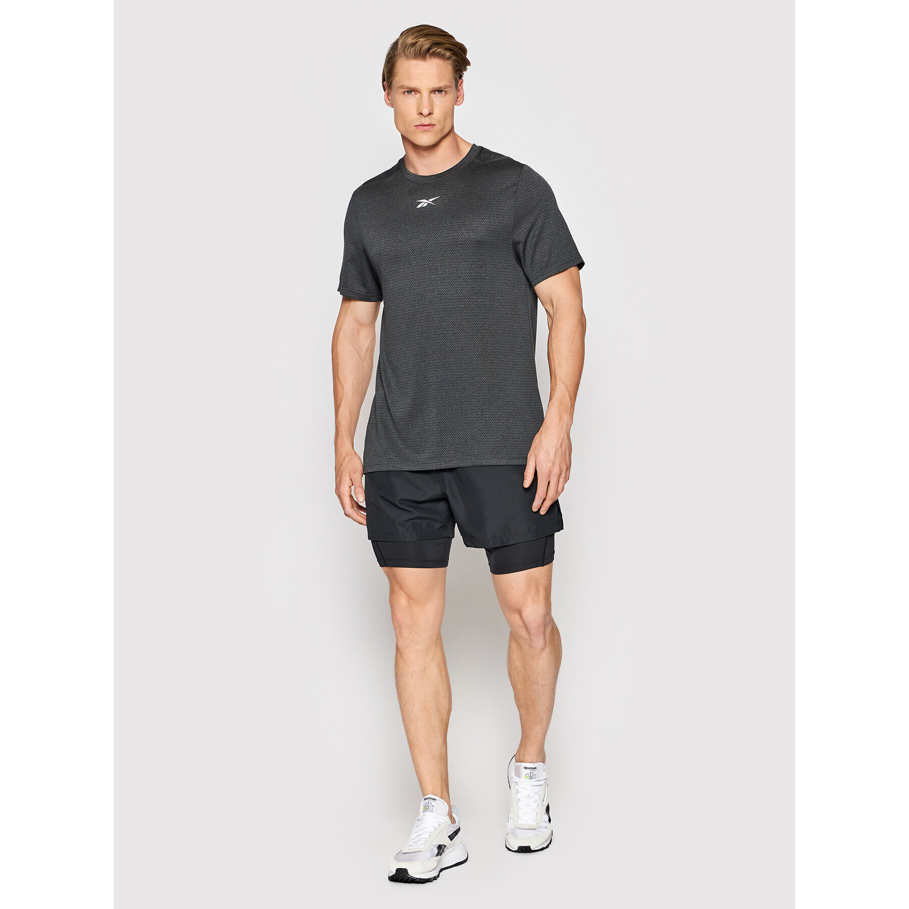 Reebok Tricou tehnic Workout Ready H46641 Gri Regular Fit - Pled.ro