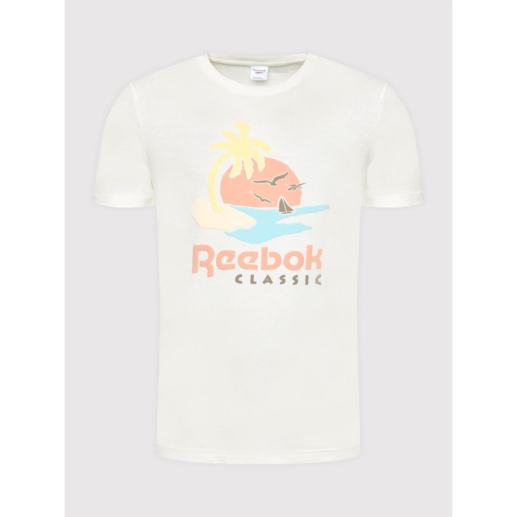 Reebok Tricou Unisex Classics Graphic GN3670 Alb Regular Fit - Pled.ro