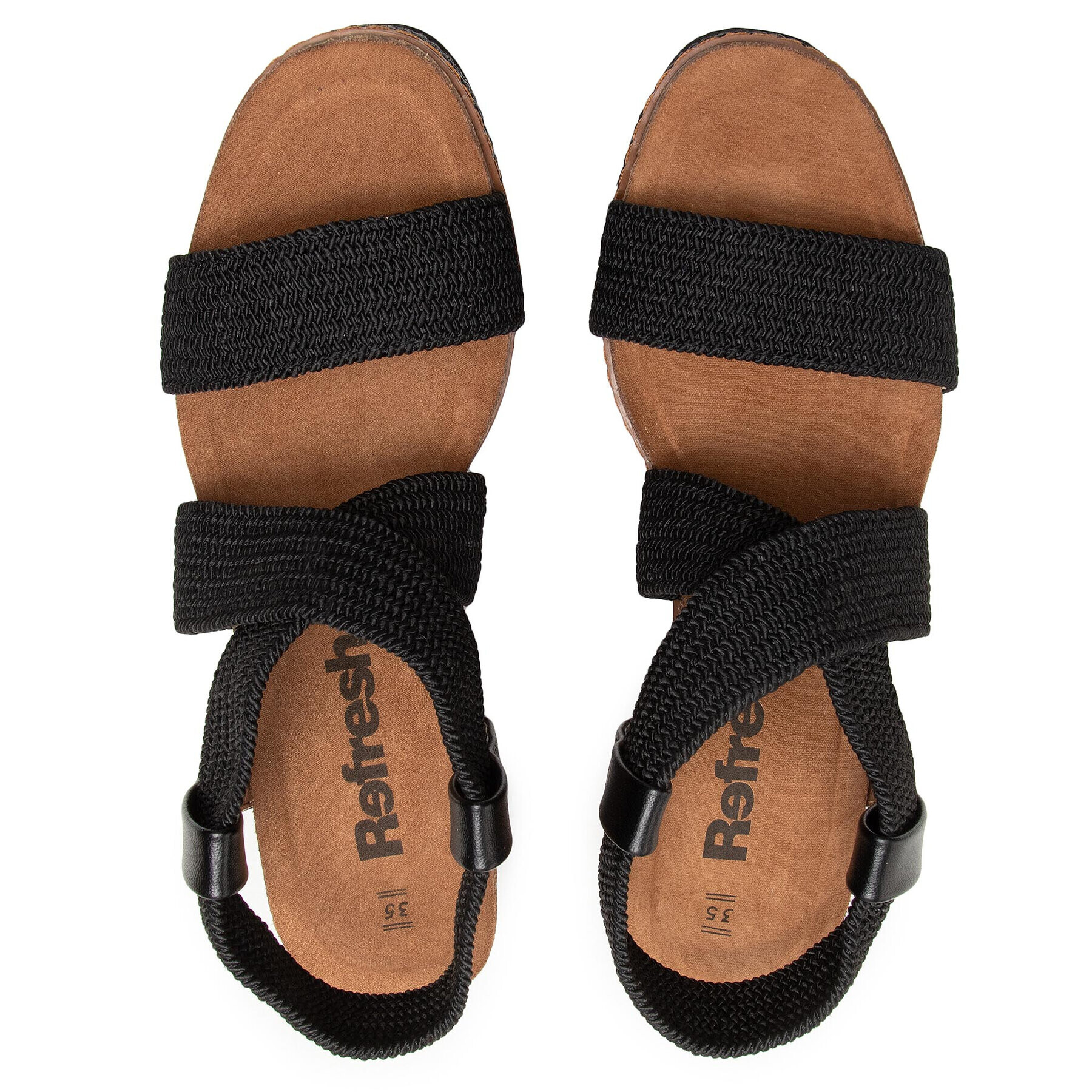 Refresh Sandale 72923 Negru - Pled.ro