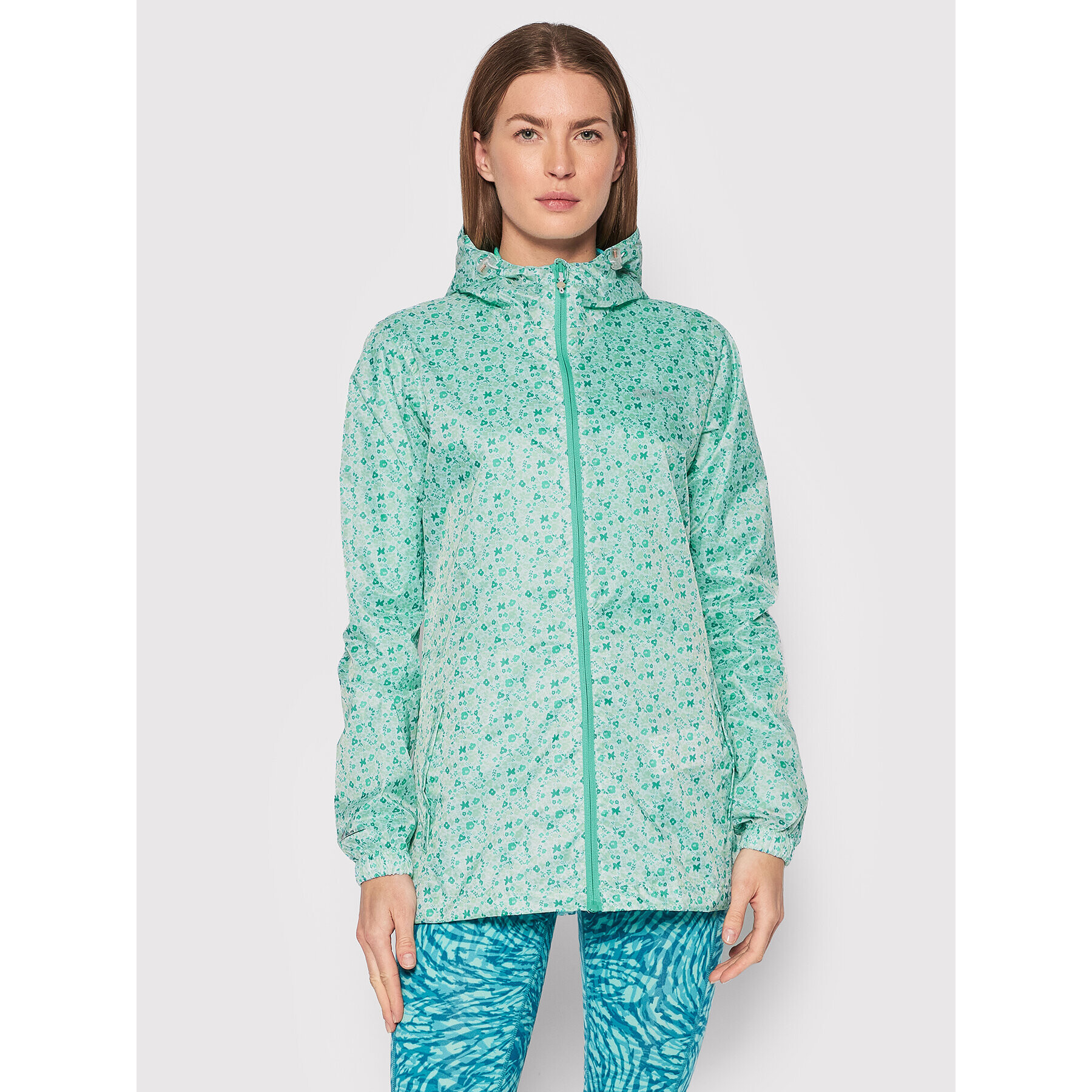 Regatta Geacă de ploaie Printed Pack It RWW376 Verde Regular Fit - Pled.ro