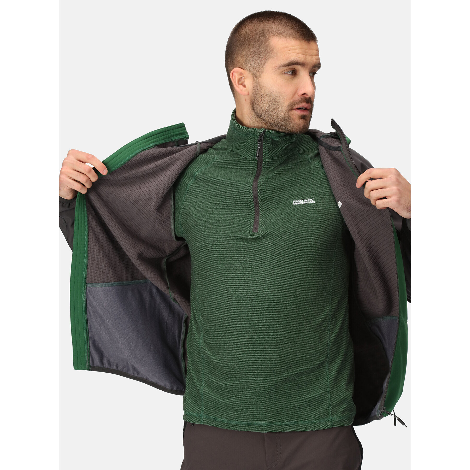 Regatta Geacă softshell Arec III RML218 Verde Regular Fit - Pled.ro