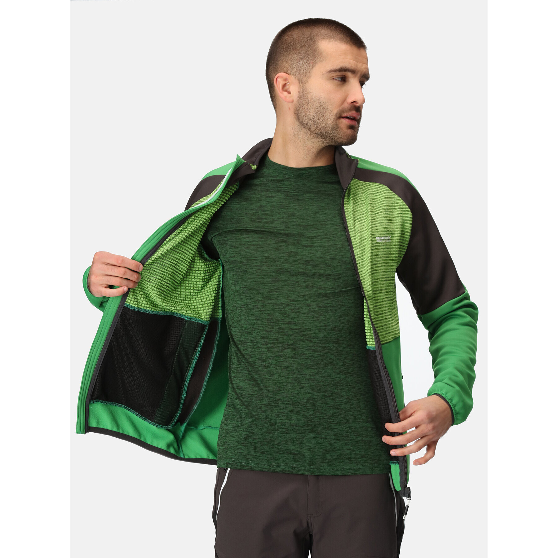 Regatta Geacă softshell Yare VII RML242 Verde Regular Fit - Pled.ro