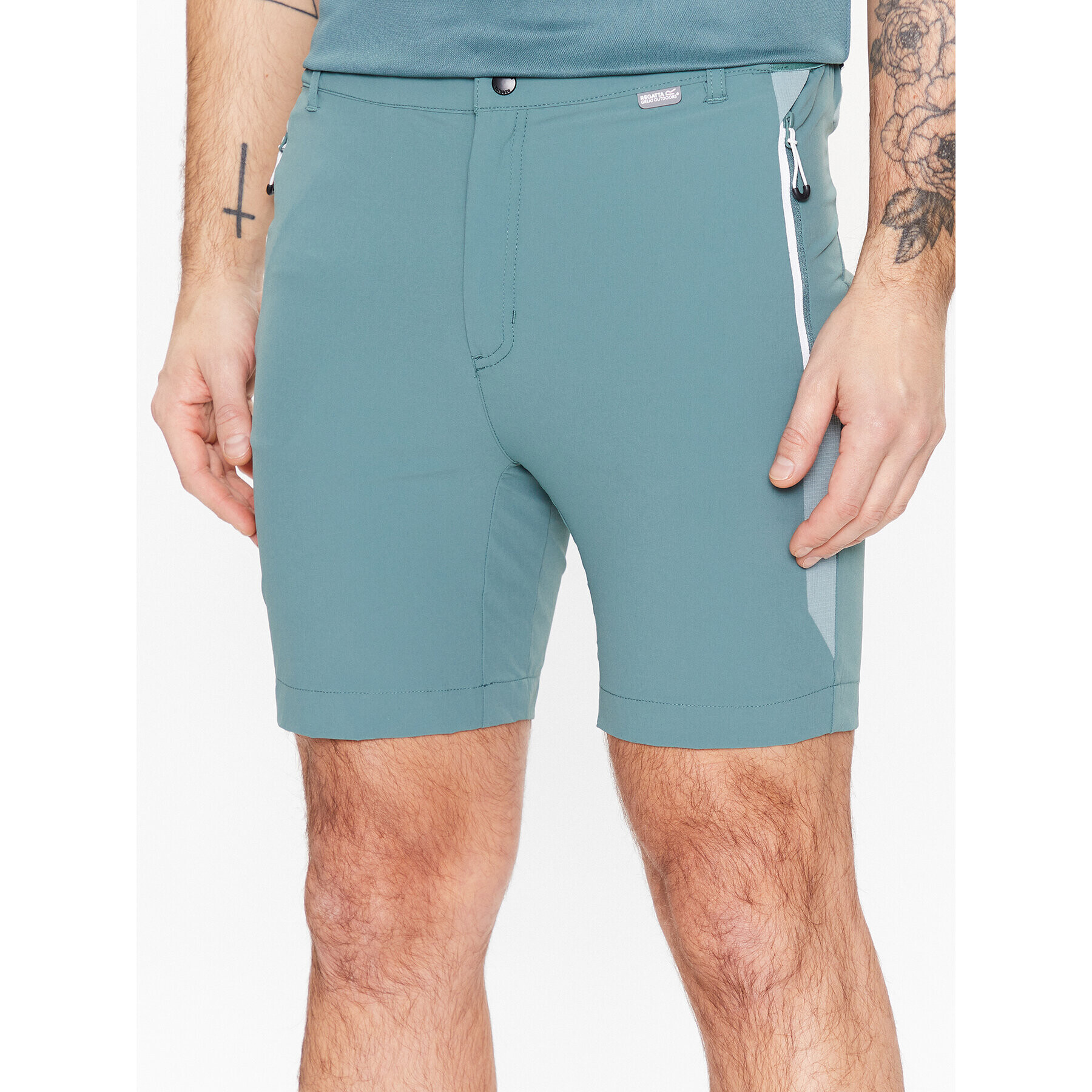 Regatta Pantaloni scurți sport Mountain II RMJ264 Verde Regular Fit - Pled.ro