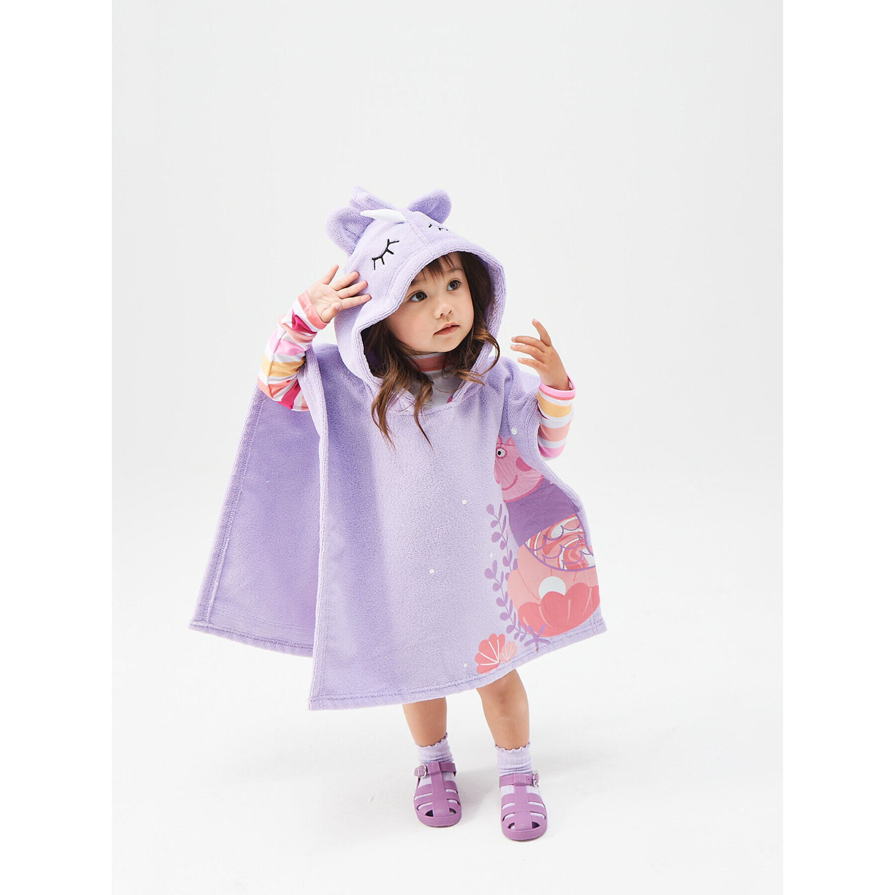 Regatta Prosop Peppa Hood Towel RKA380 Violet - Pled.ro