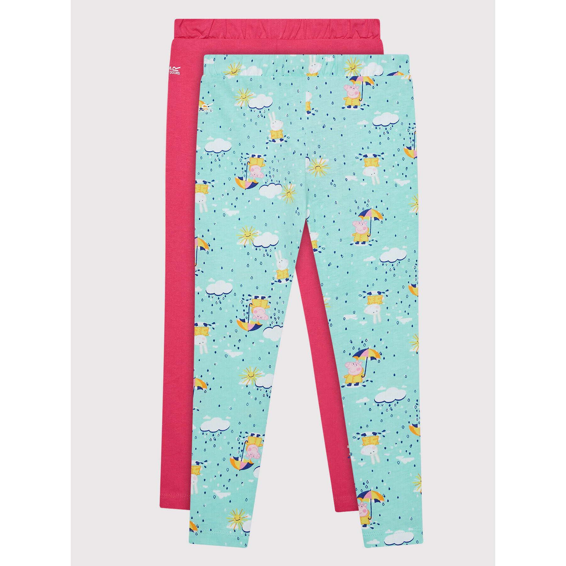 Regatta Set 2 perechi leggings Peppa RKJ128 Colorat Slim Fit - Pled.ro