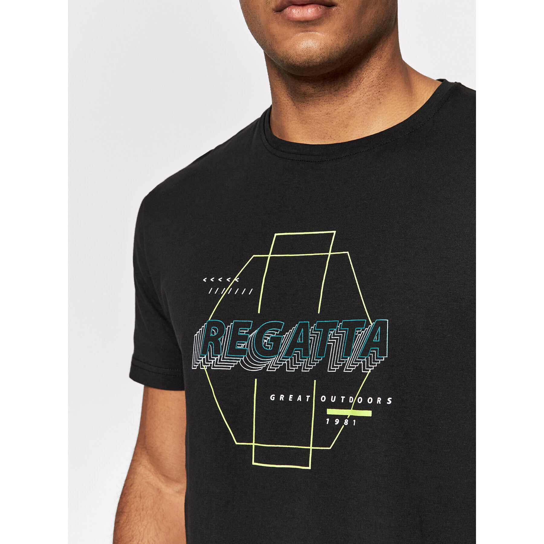 Regatta Tricou Breezed II RMT254 Negru Regular Fit - Pled.ro