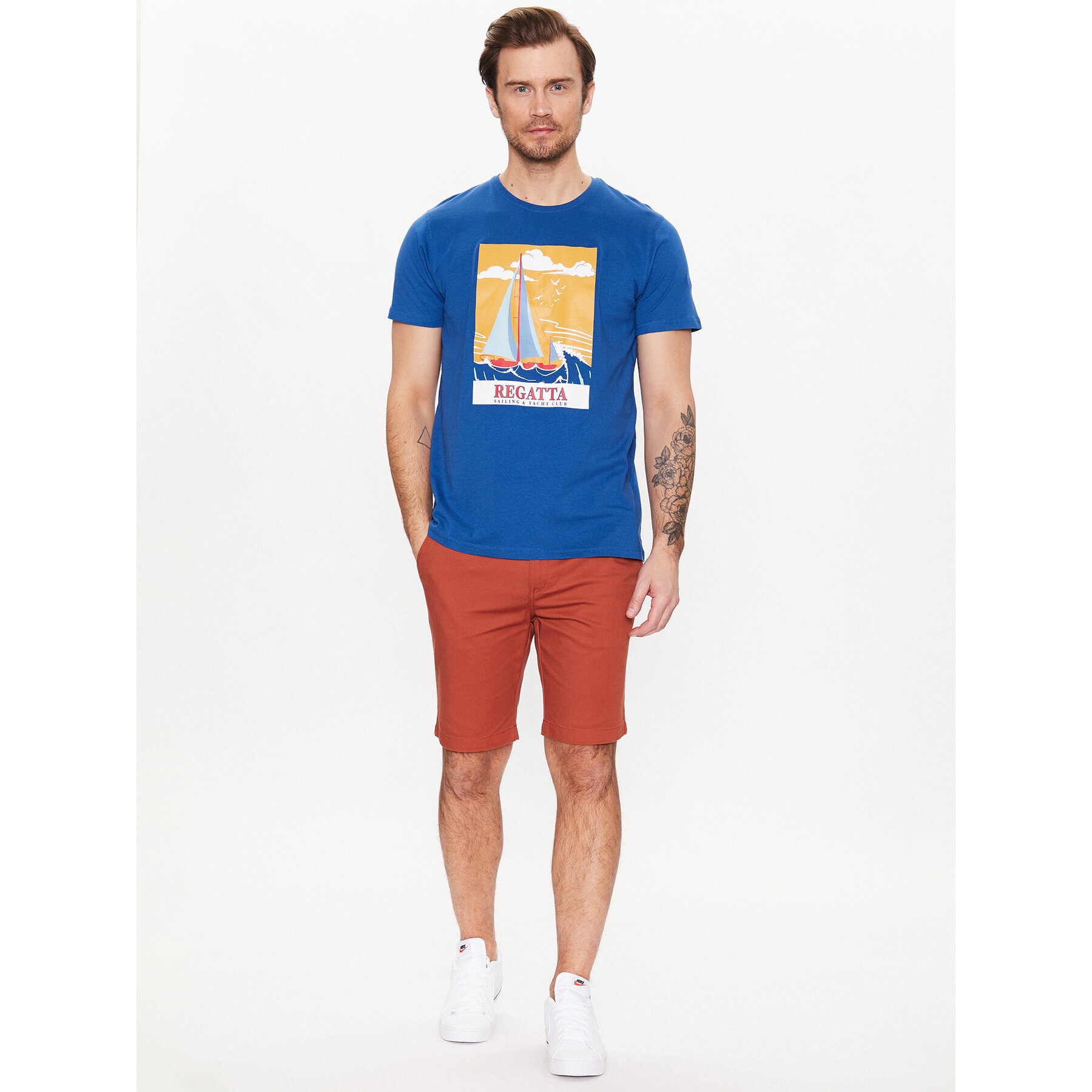 Regatta Tricou Cline VII RMT263 Albastru Regular Fit - Pled.ro