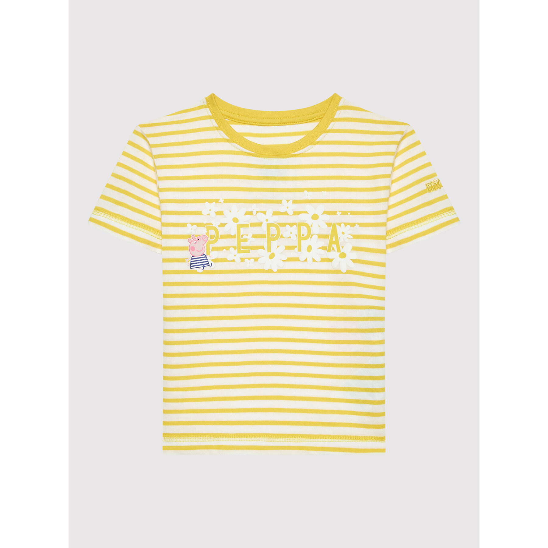 Regatta Tricou Peppa Stripe RKT139 Galben Regular Fit - Pled.ro