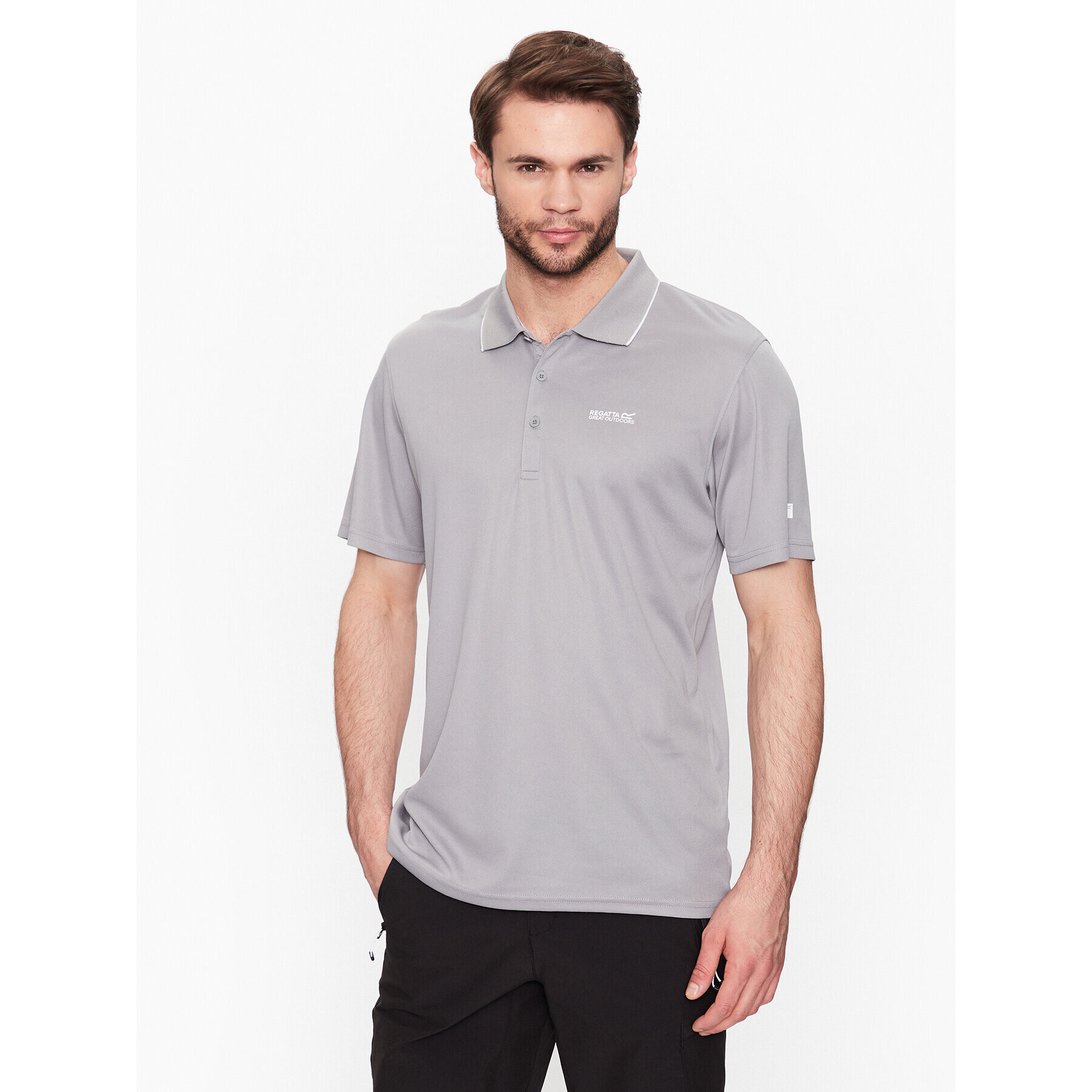 Regatta Tricou polo Maverik RMT221 Gri Regular Fit - Pled.ro