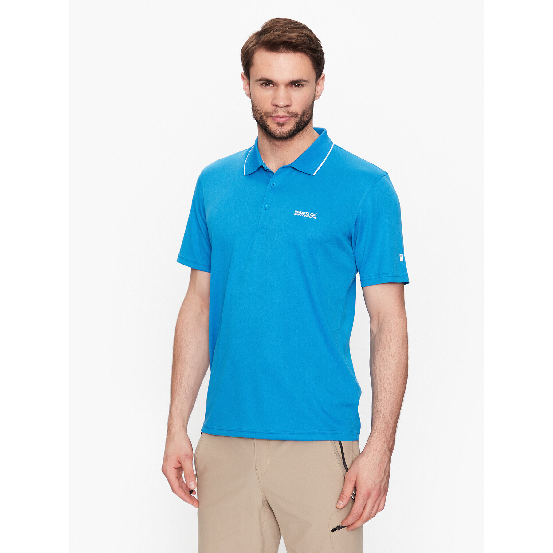 Regatta Tricou polo Maverik V RMT221 Albastru Regular Fit - Pled.ro