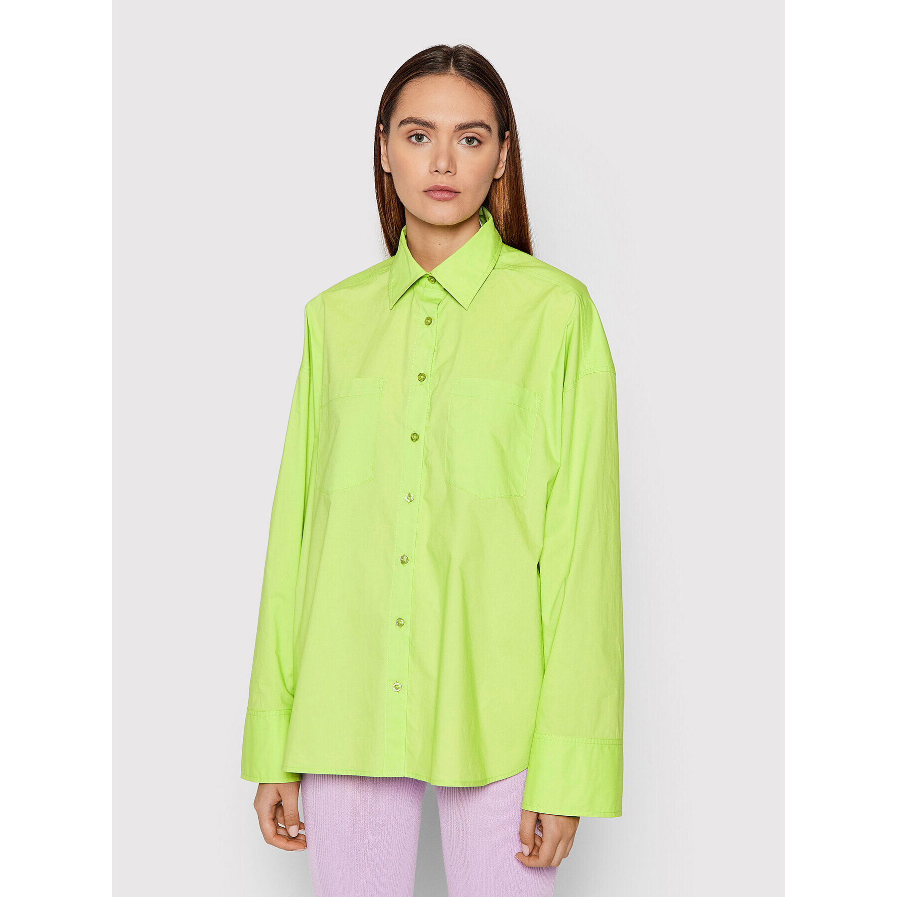 Remain Cămașă Nalia RM828 Verde Oversize - Pled.ro