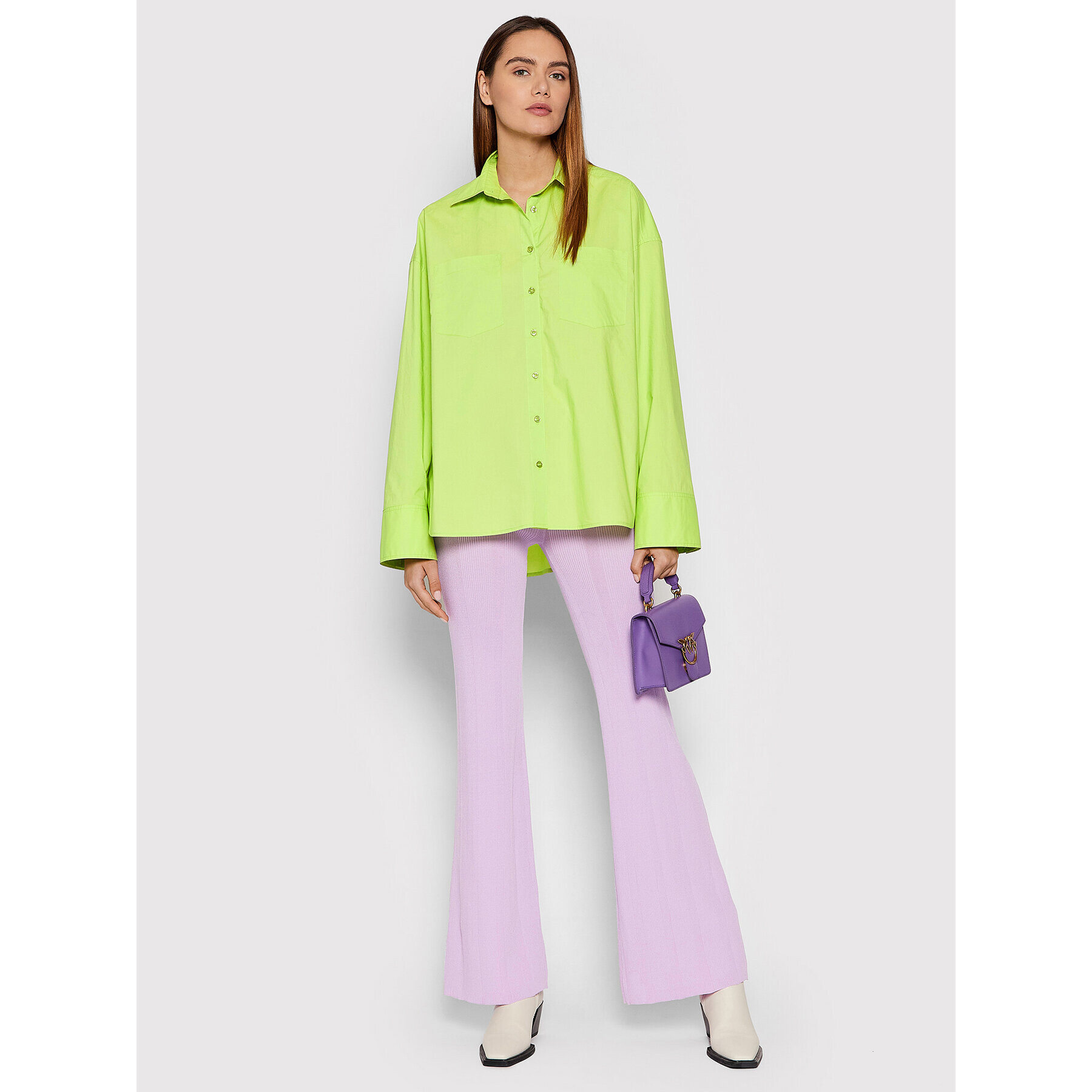 Remain Cămașă Nalia RM828 Verde Oversize - Pled.ro